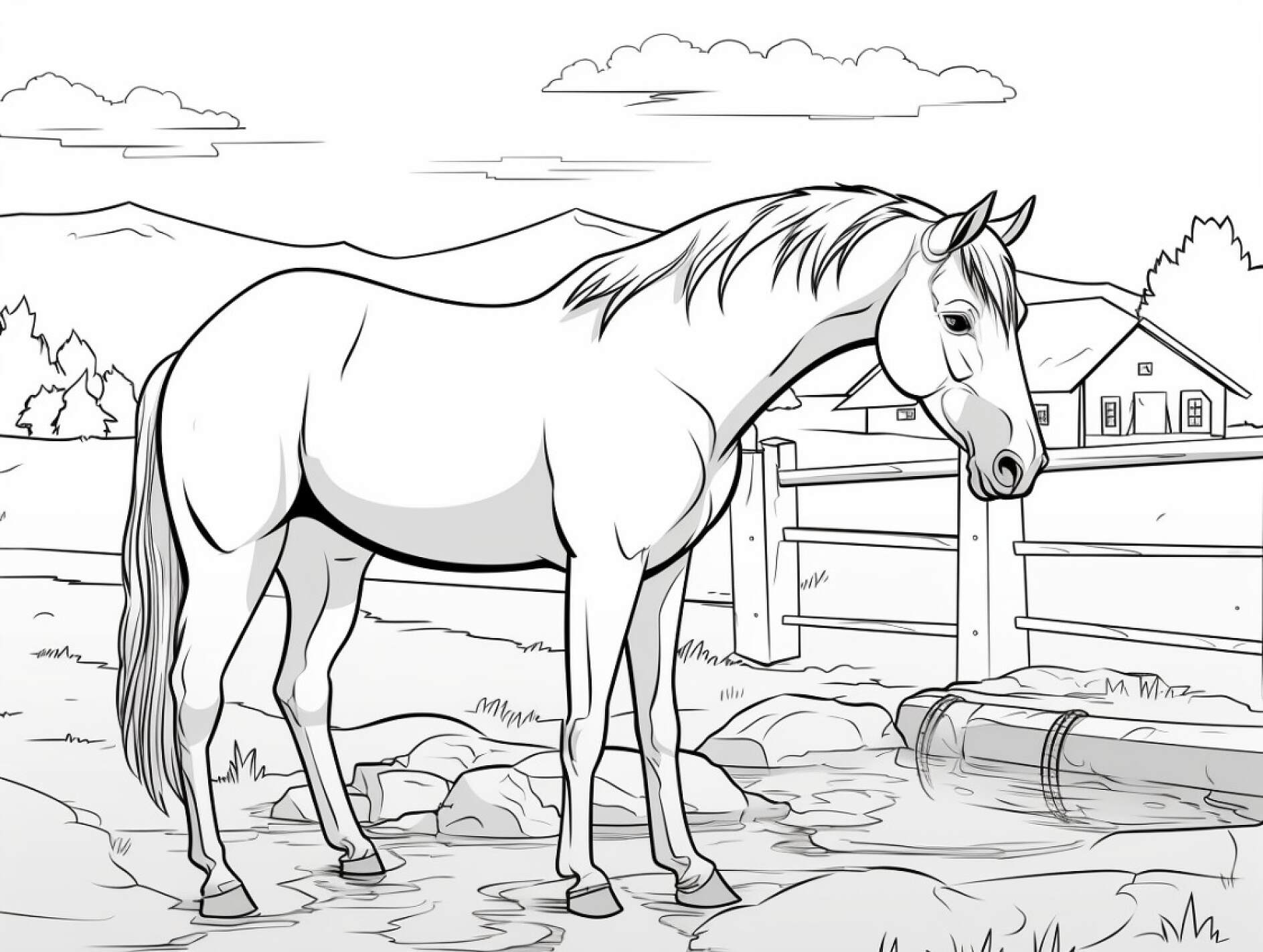 Kostenlose Pferde-Malvorlagen - Ausmalbilder von Pferden zum Download