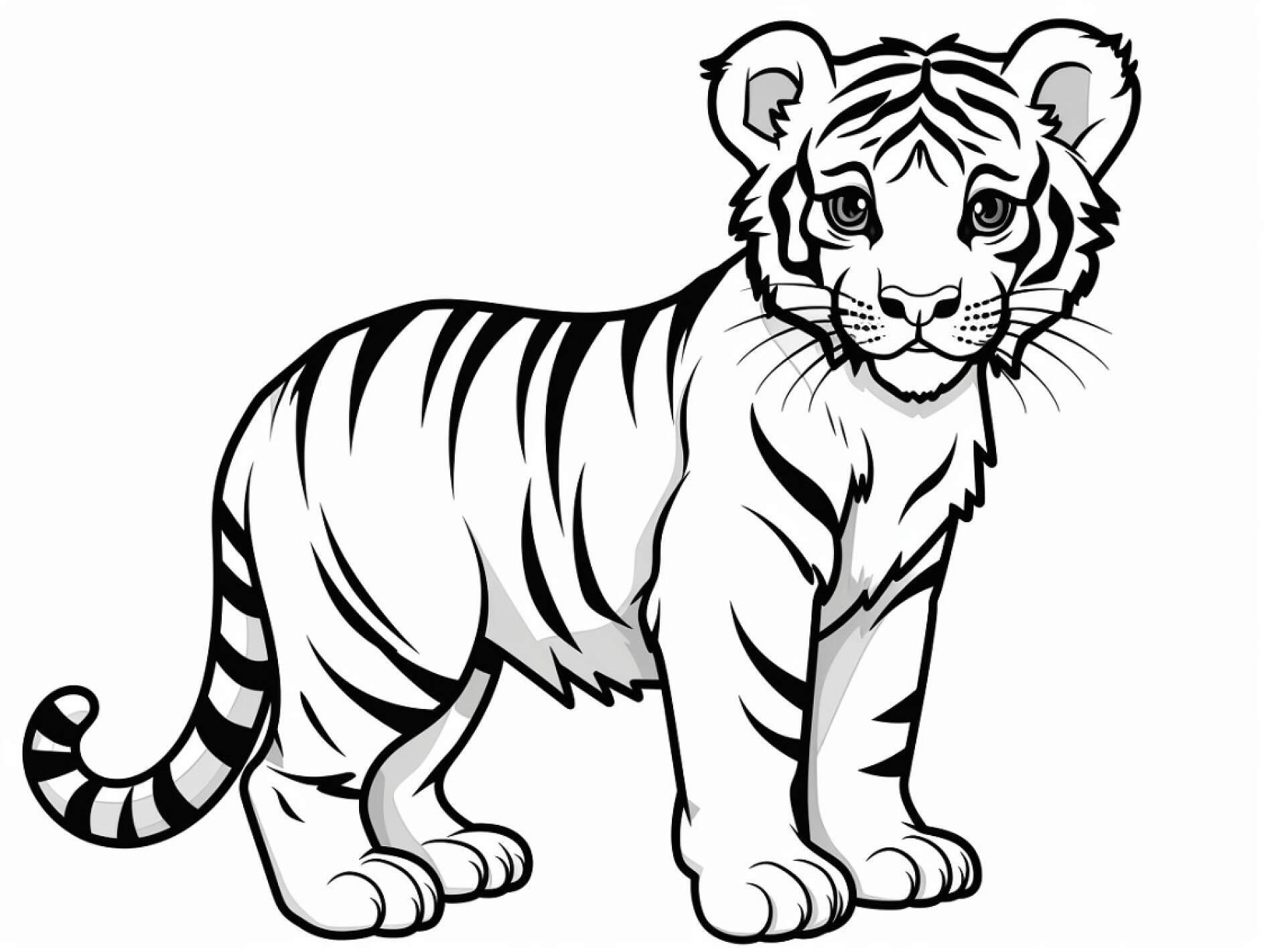 Tiger Ausmalbilder – Spaß für Kinder  Gratis Download