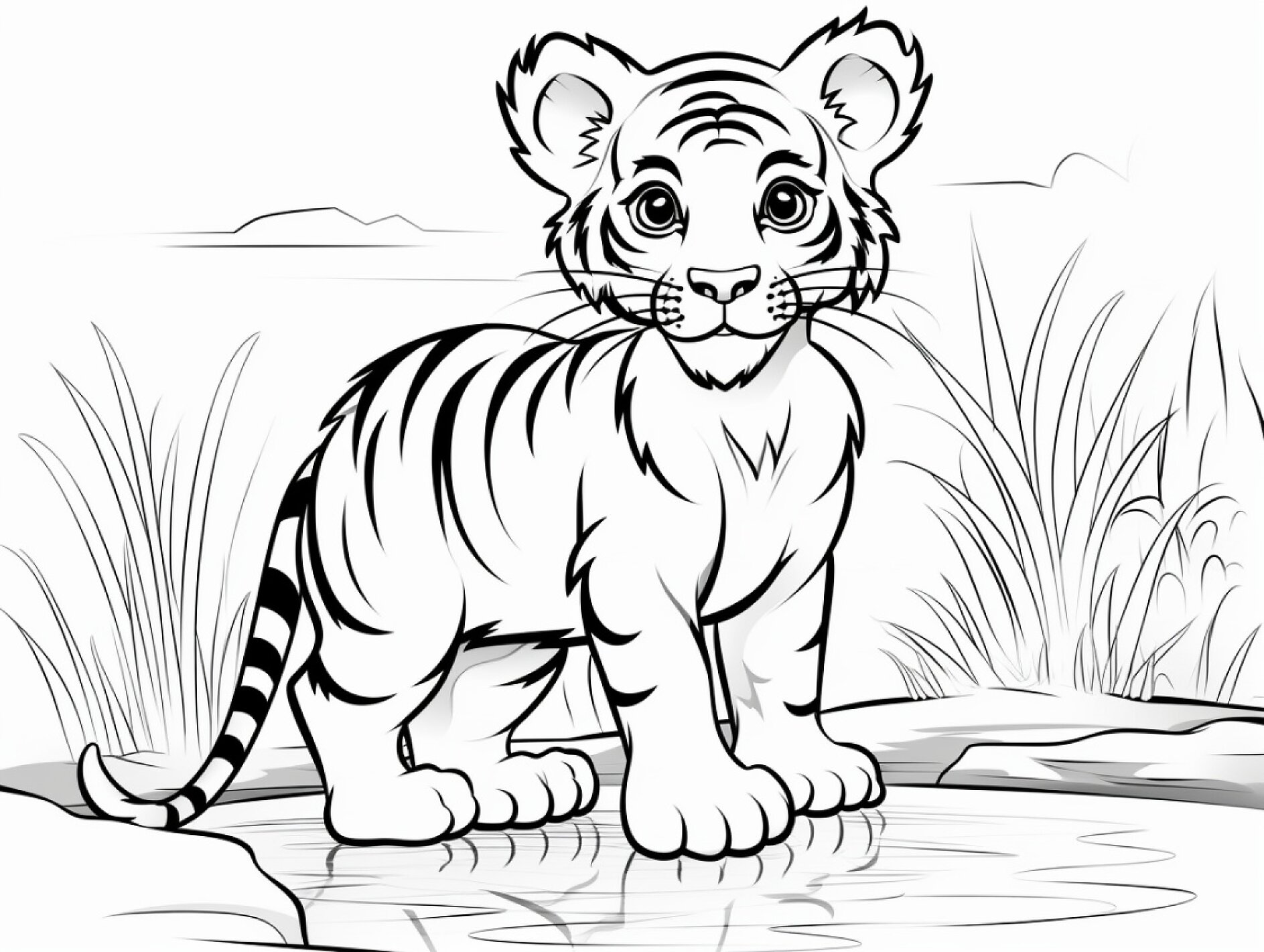 Tiger Ausmalbilder – Spaß für Kinder   Gratis Download