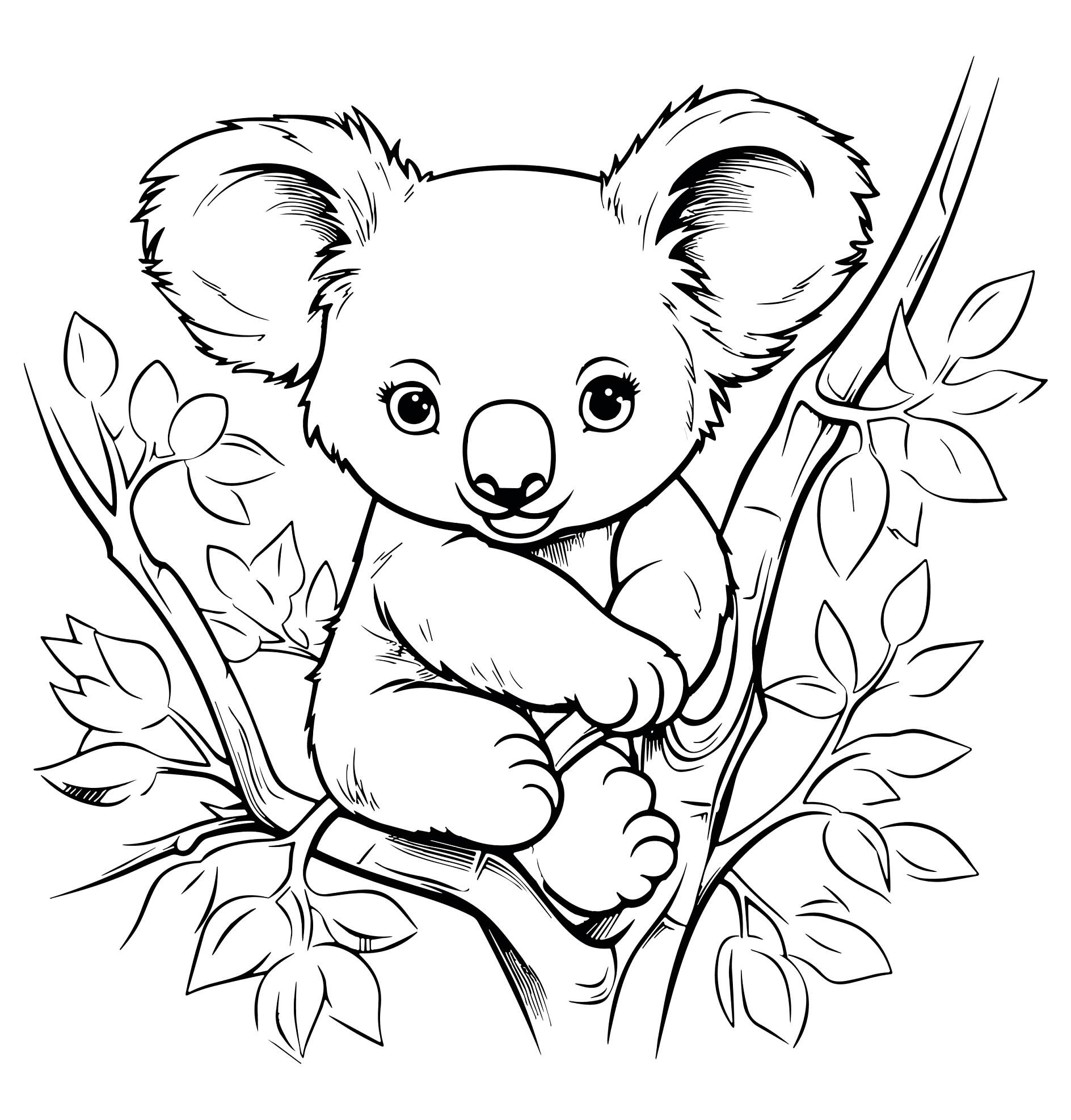 Kostenlose Koala-Malvorlagen - Ausmalbilder von Koalas zum Download