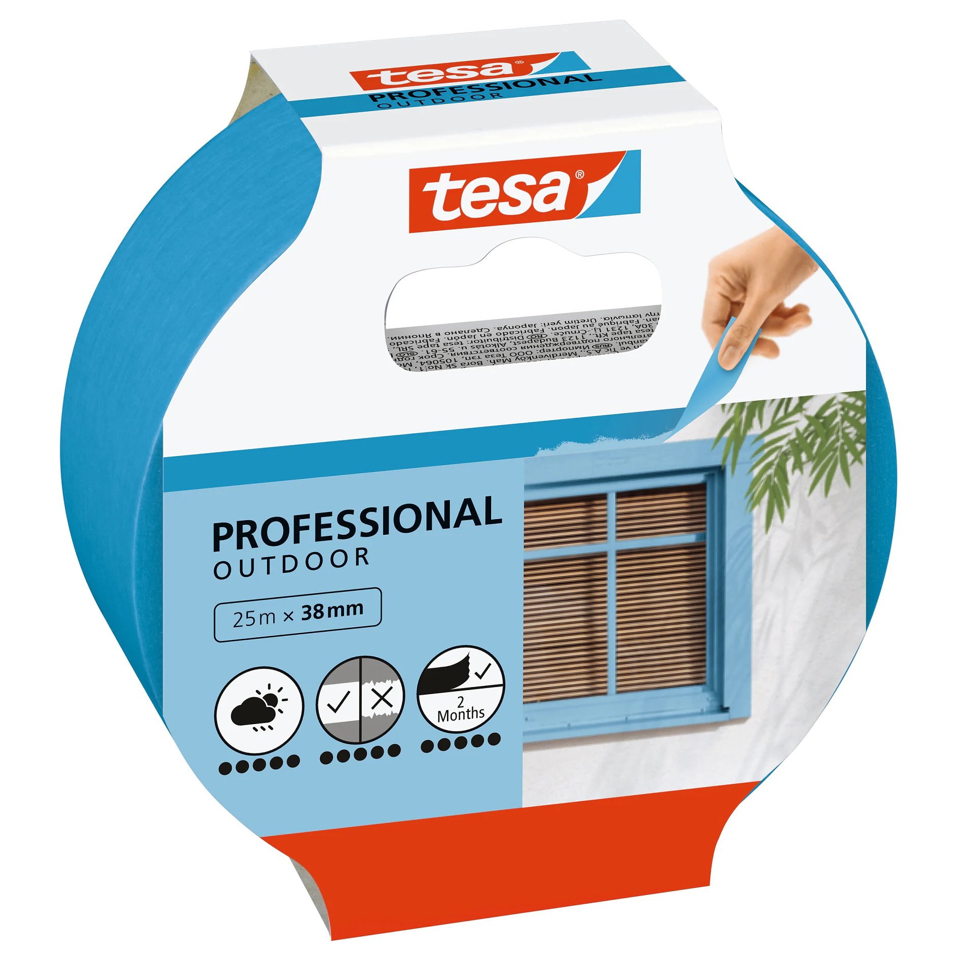 [en-en] tesa Masking&nbsp;Professional Outdoor, 25m x 38mm