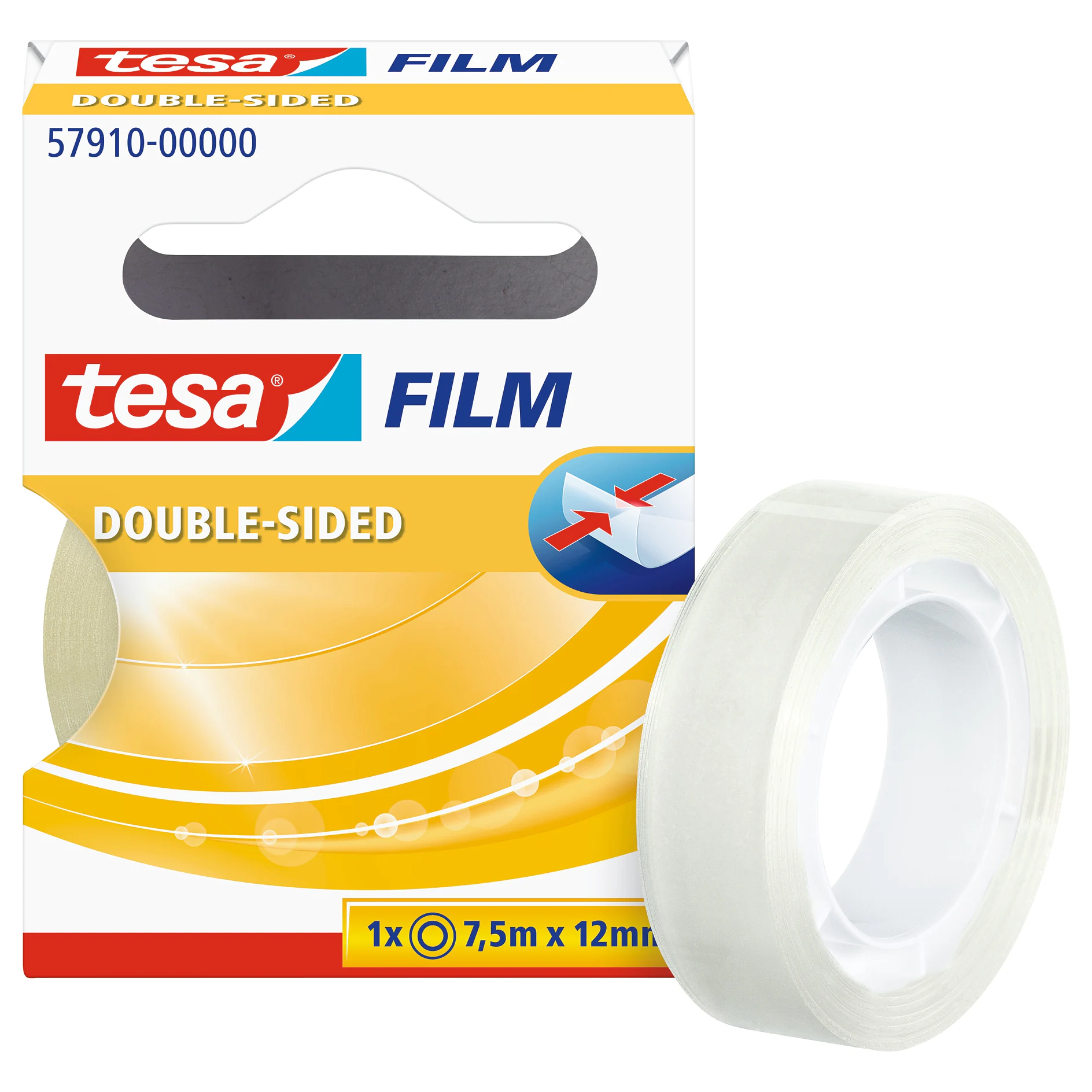 [en-en] 1x tesafilm double-sided 7,5m x 12mm + 1x tesafilm double-sided