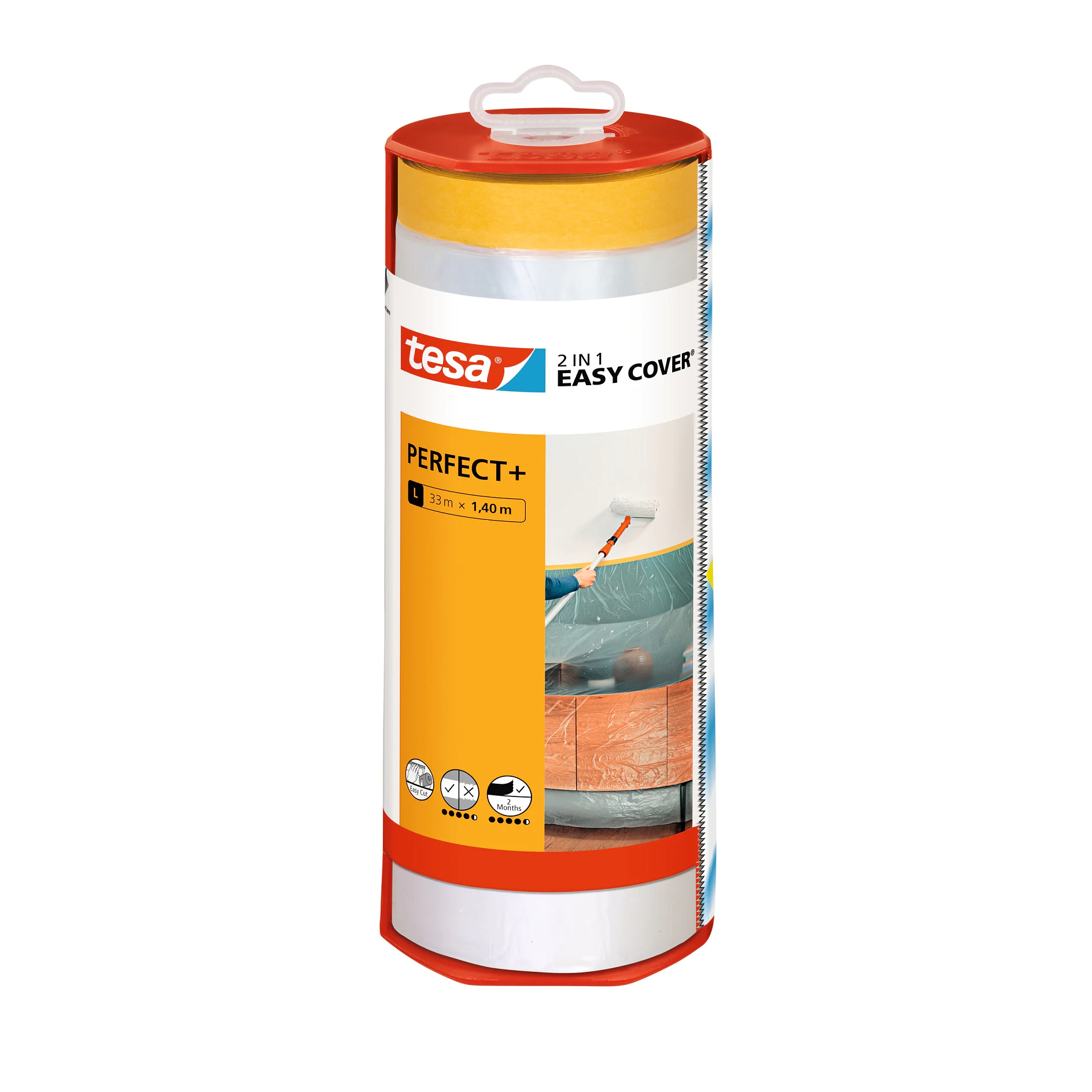 [en-en] tesa&nbsp;Easy Cover Perfect+ Dispenser &amp; Refill: L (33m x 1,40m)