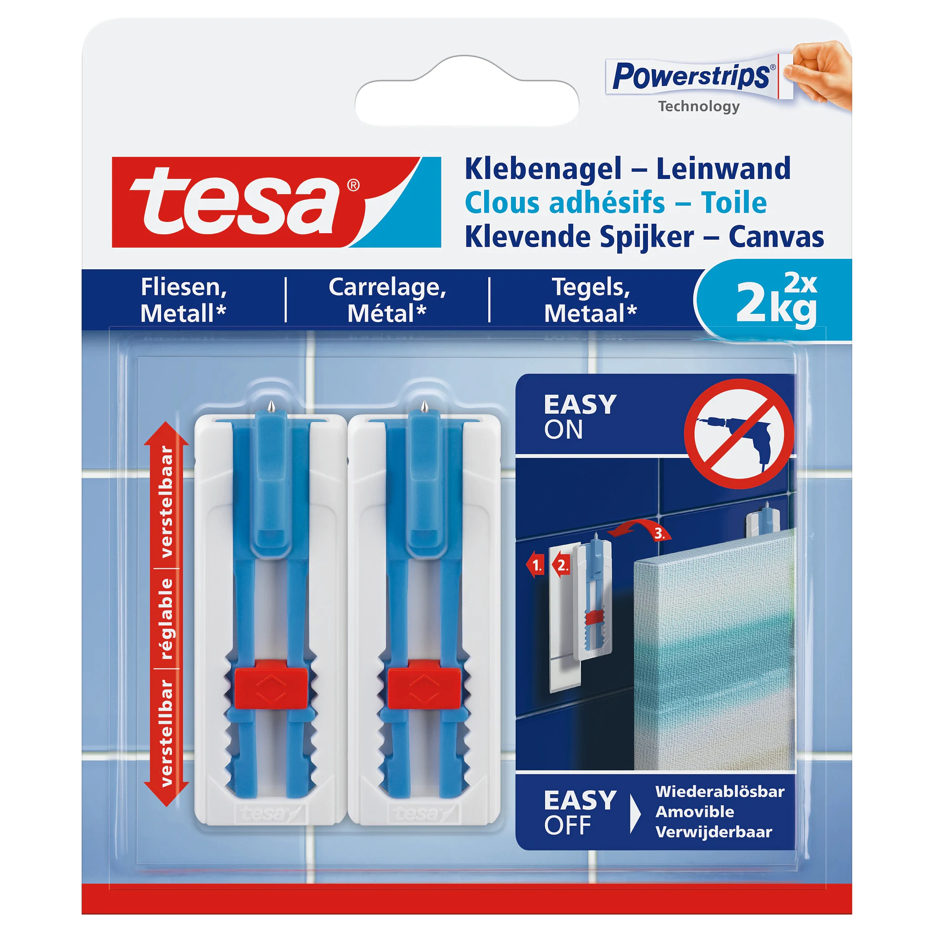 [en-en] tesa Smart Mounting System Adhesive Nail - 2kg Tiles