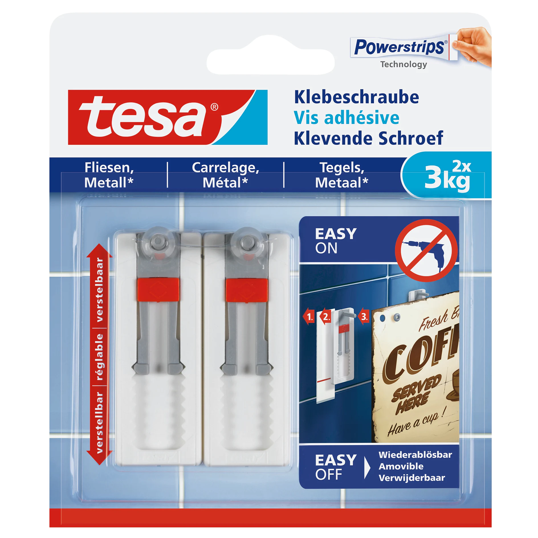 [en-en]&nbsp;&nbsp;tesa SMS Adhesive Screw Adjustable 3kg Tiles