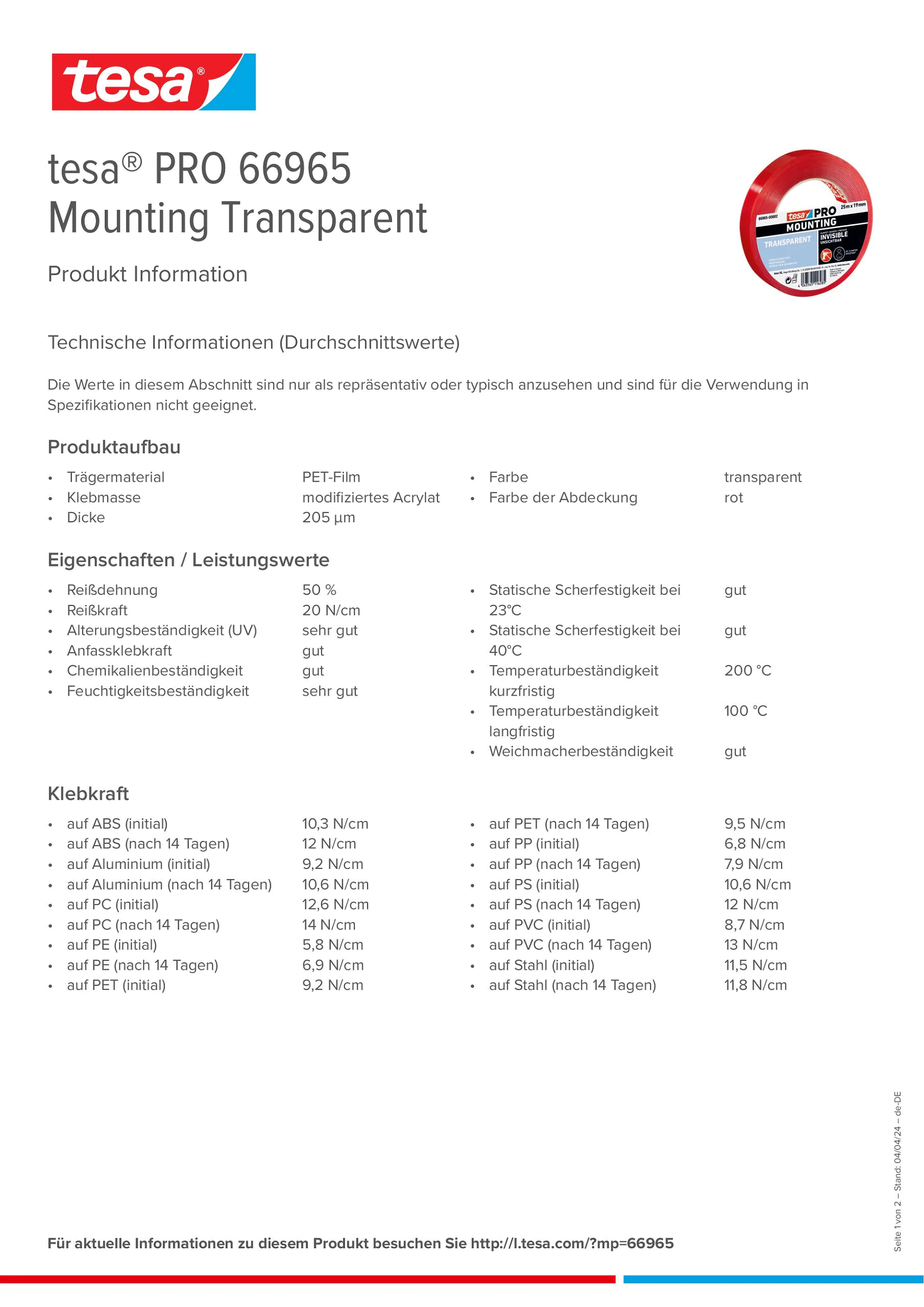 Product information_tesa® PRO 66965_de-DE