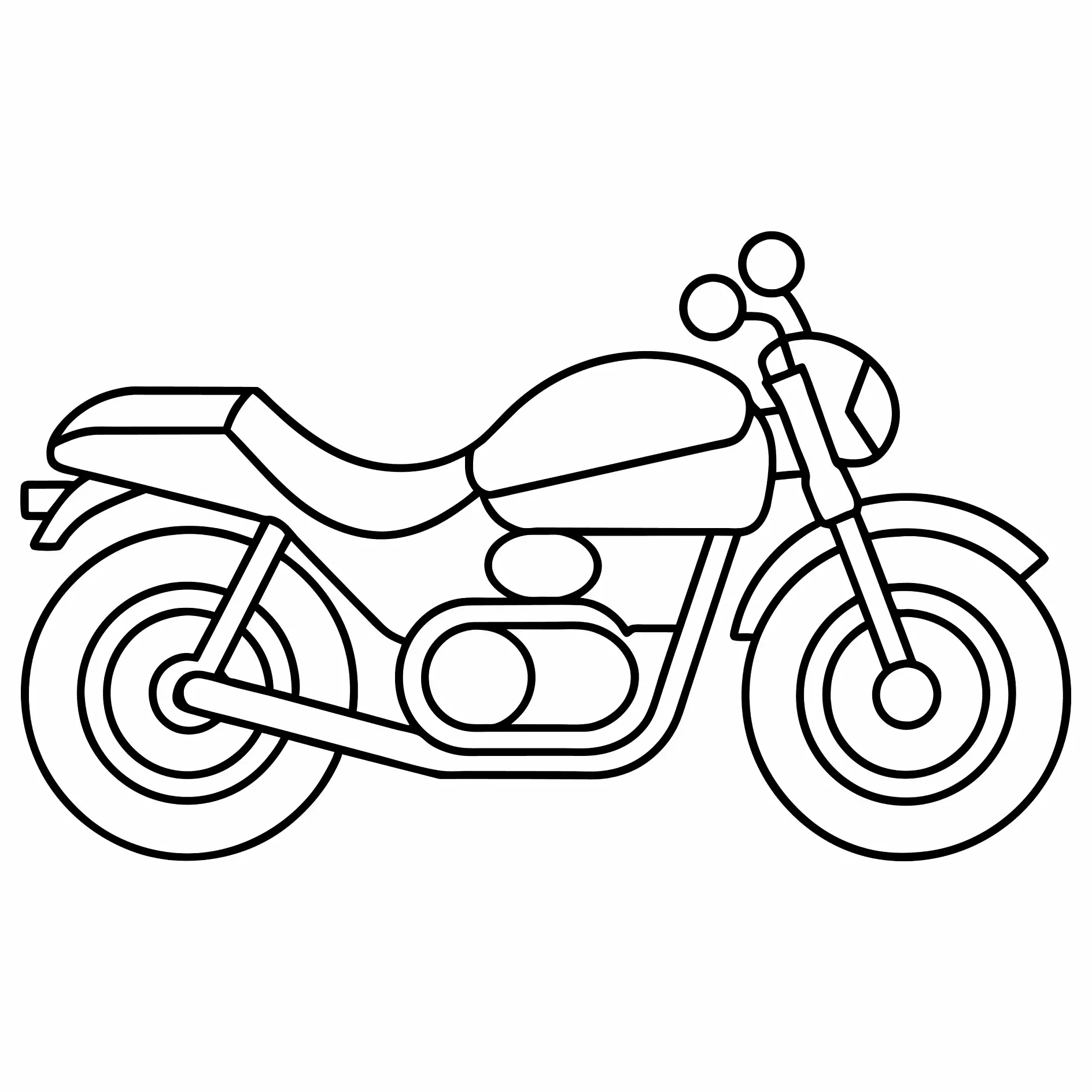 Ausmalbild Motorrad Klassisches Design