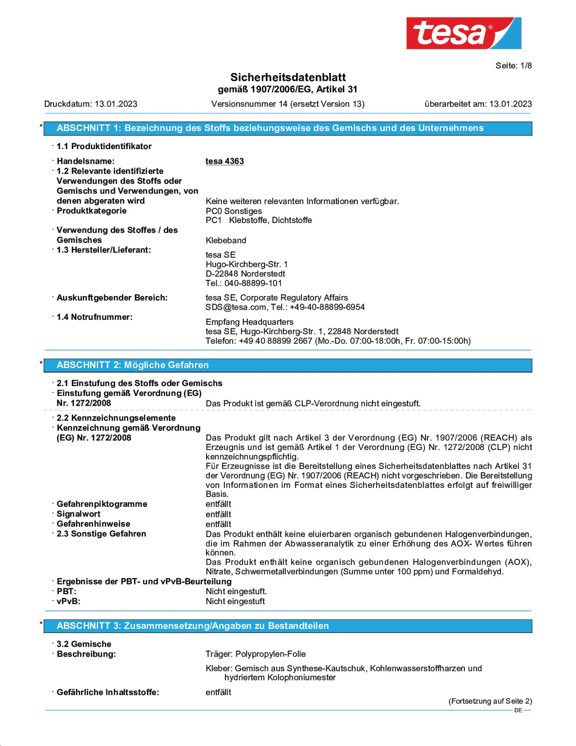 Safety data sheet_tesa® Professional 04363_de-DE_v14