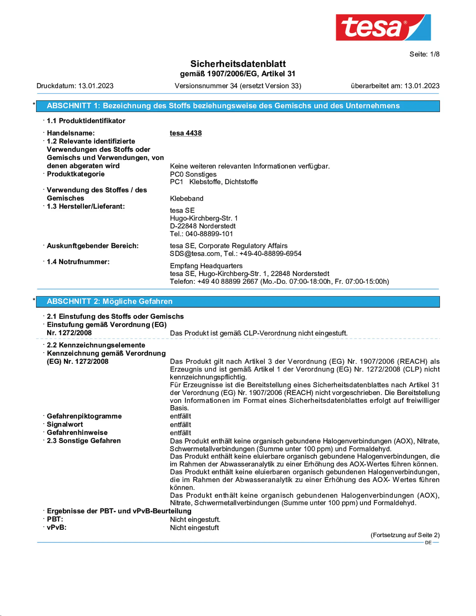 Safety data sheet_tesa® Professional 04438_de-DE_v34