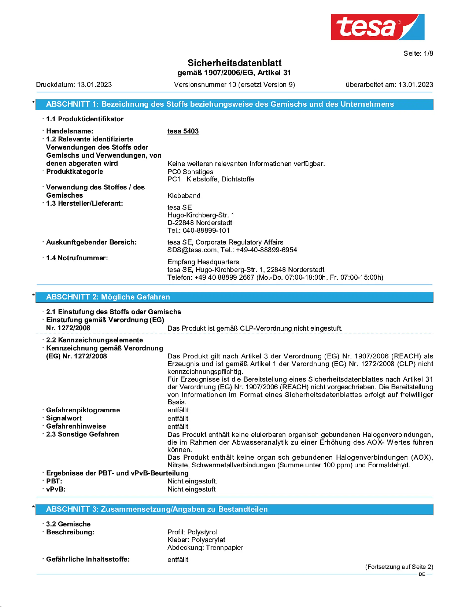 Safety data sheet_tesamoll® 05403_de-DE_v10