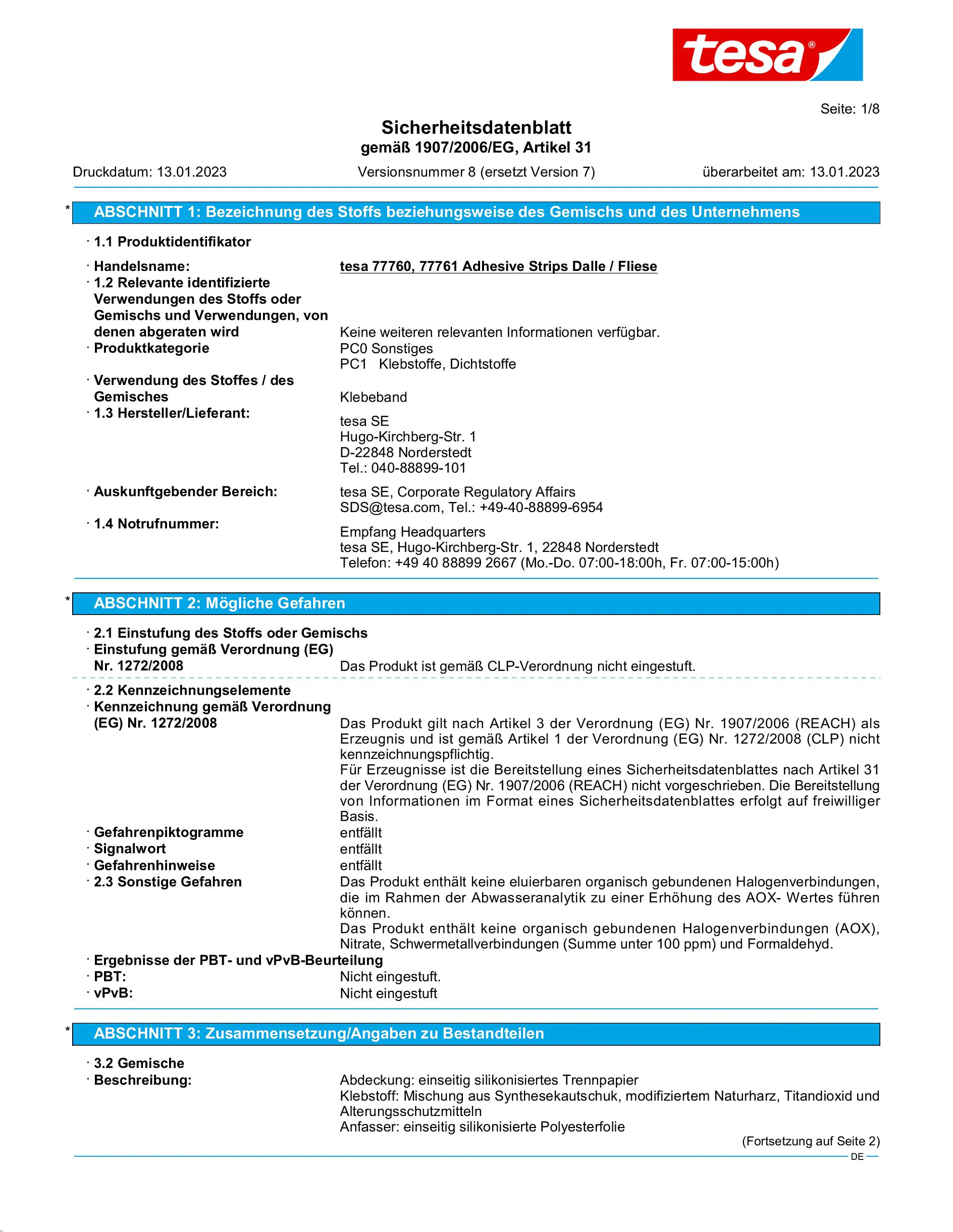 Safety data sheet_tesa® 77760_de-DE_v8