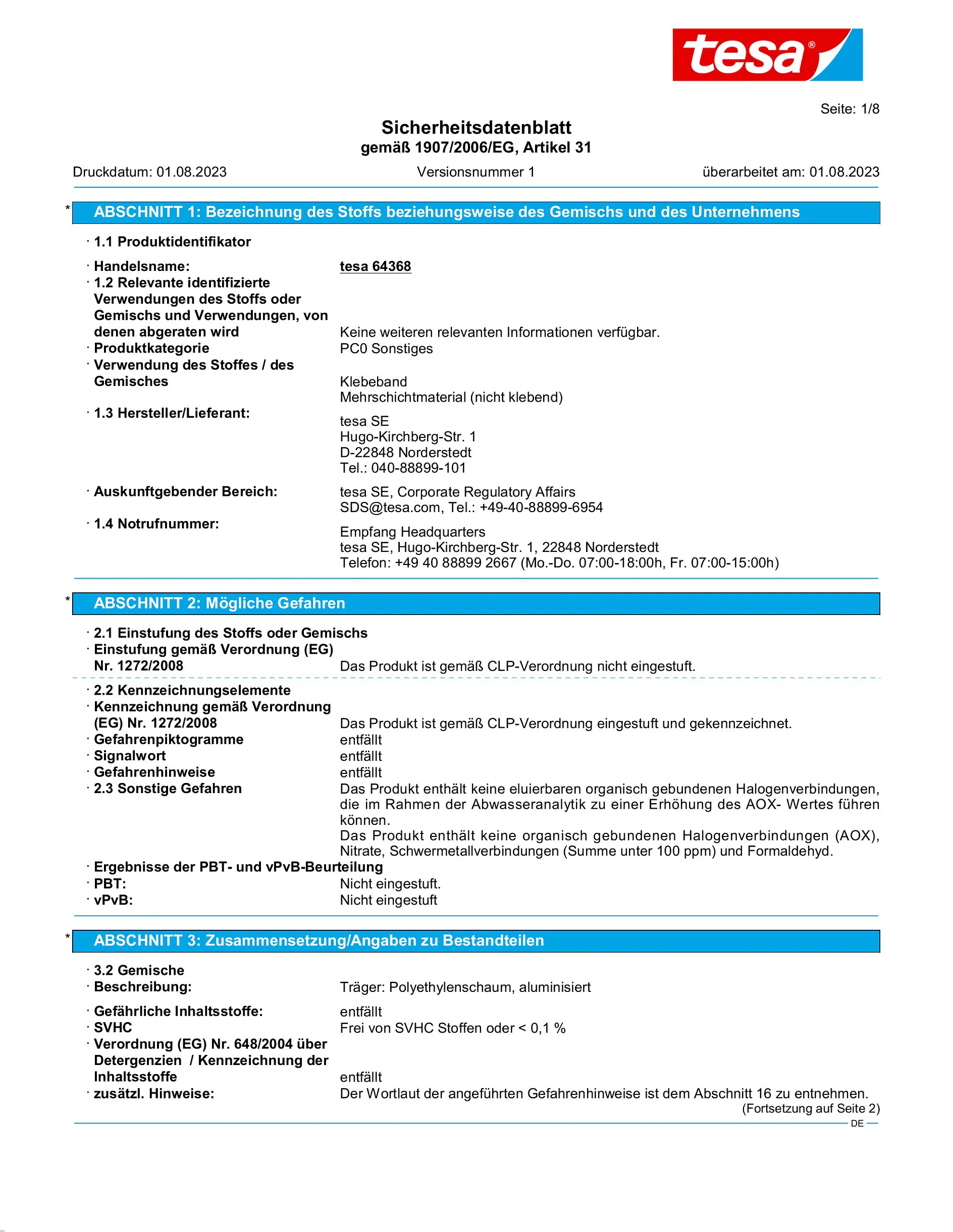 Safety data sheet_tesamoll® 55157_de-DE_v1