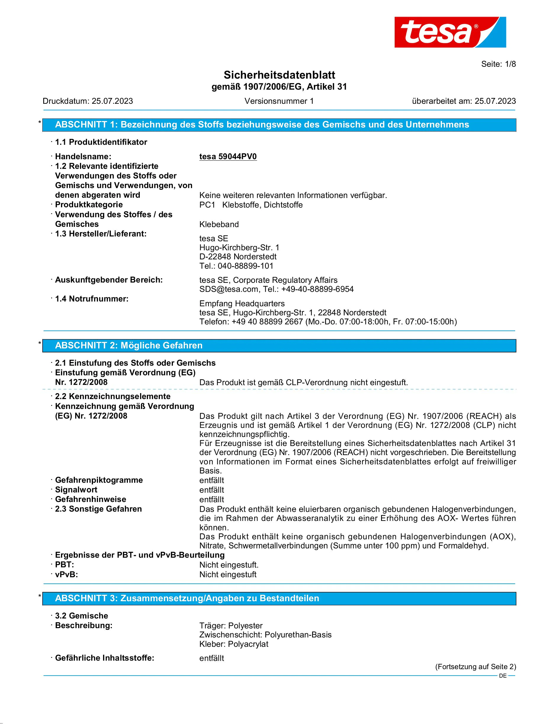 Safety data sheet_tesafilm® 59036_de-DE_v1