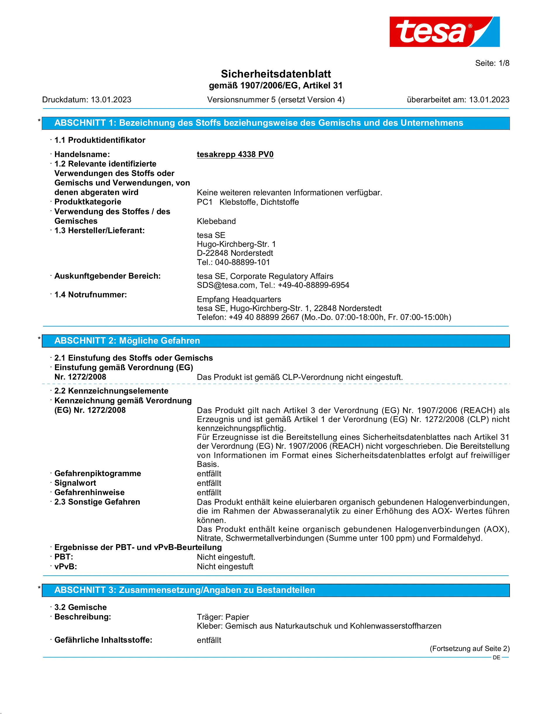 Safety data sheet_tesa® 4338_de-DE_v5