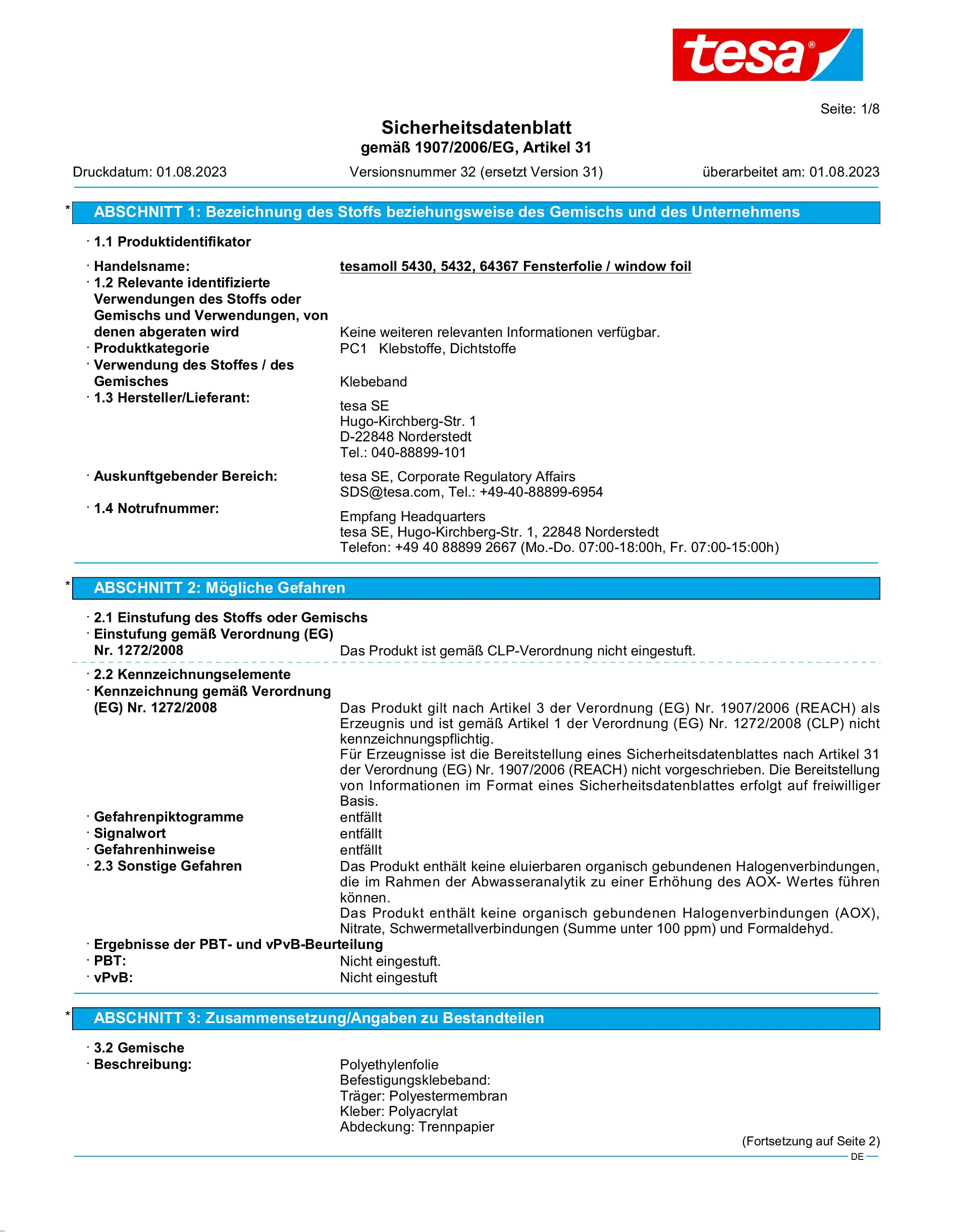 Safety data sheet_tesamoll® 5430_de-DE_v32