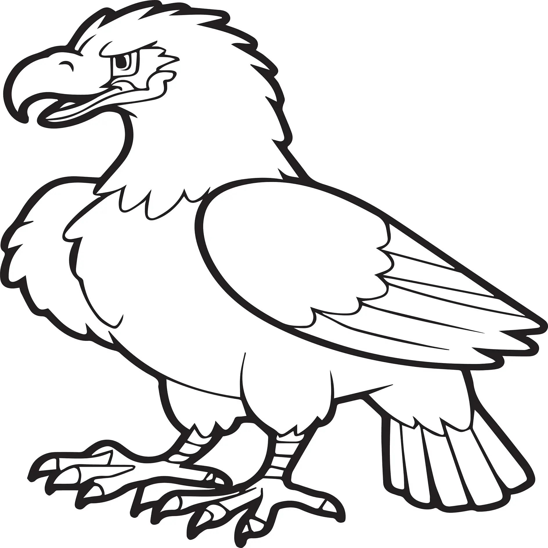 Ausmalbild Adler mit scharfem Blick