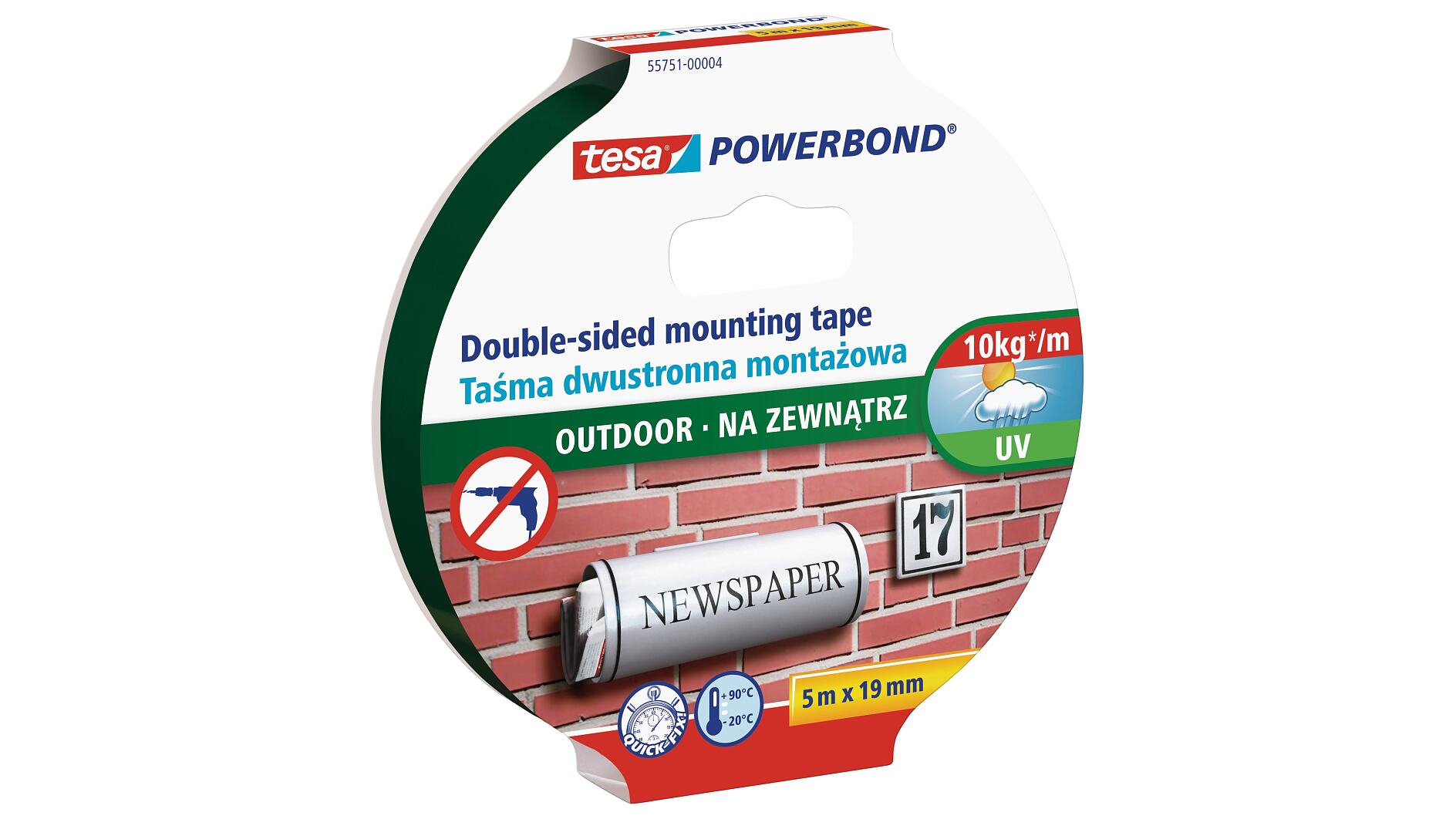 tesa® Powerbond 55751 Double-Sided Mounting Tape Outdoor - tesa