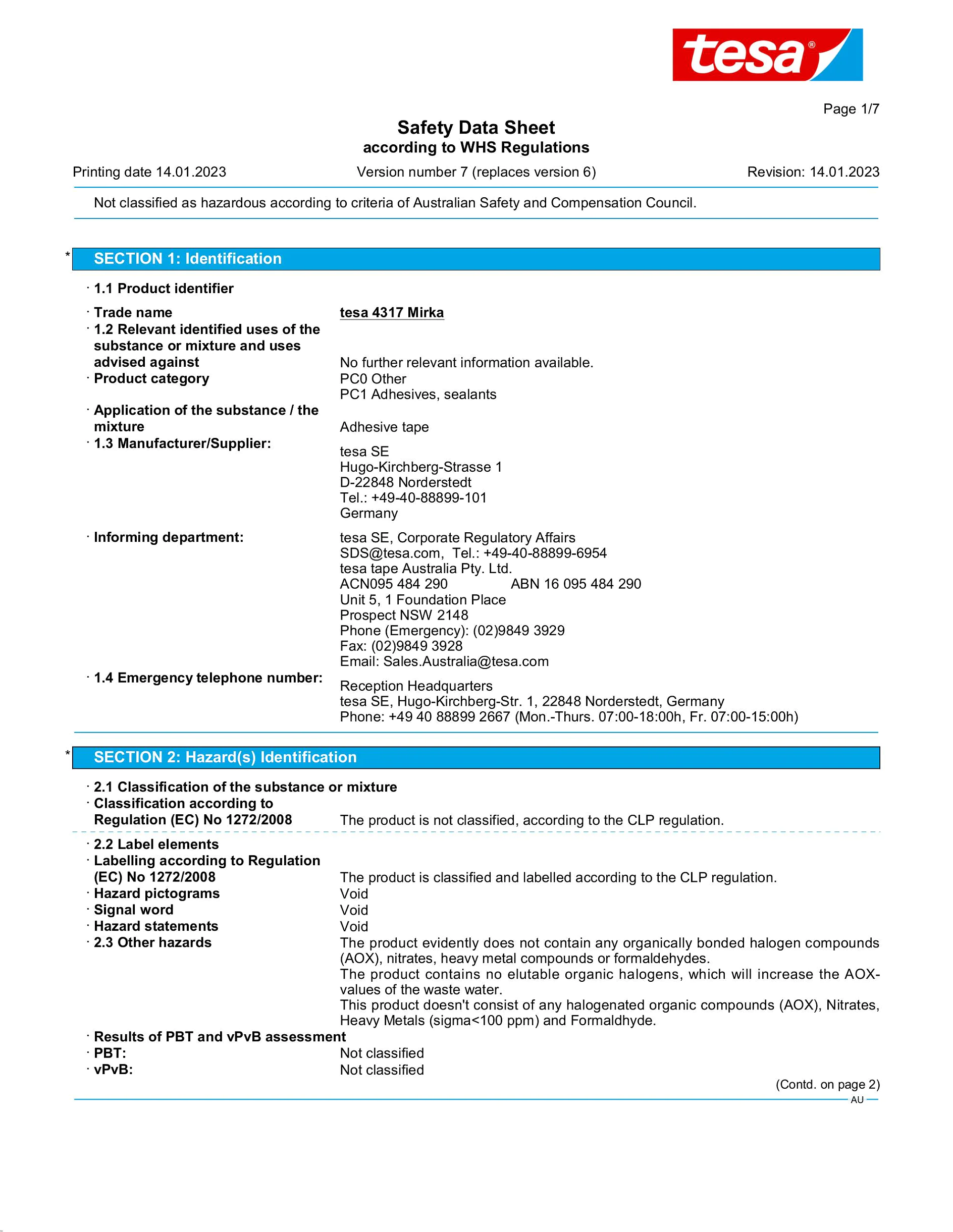 Safety data sheet_tesa® 04317_en-AU_v7