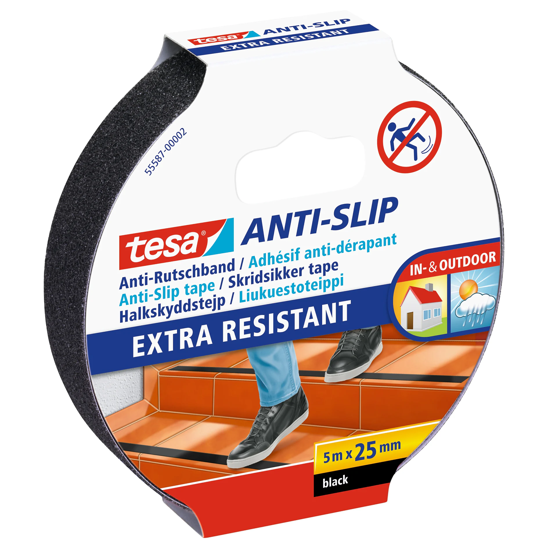 [en-en] tesa® anti slip tape black 5m:25mm