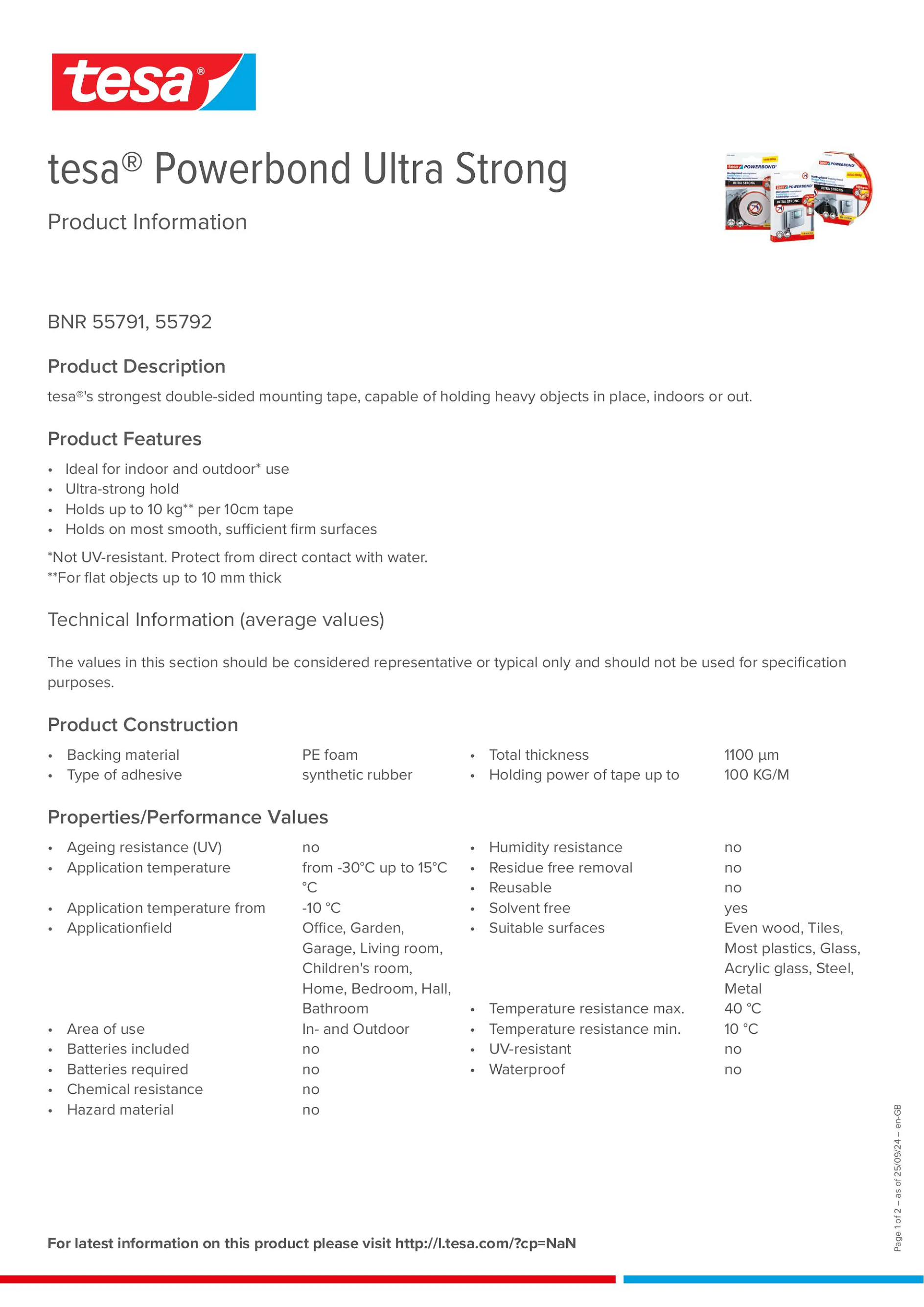 Product information_tesa® Powerbond 55791_en-GB