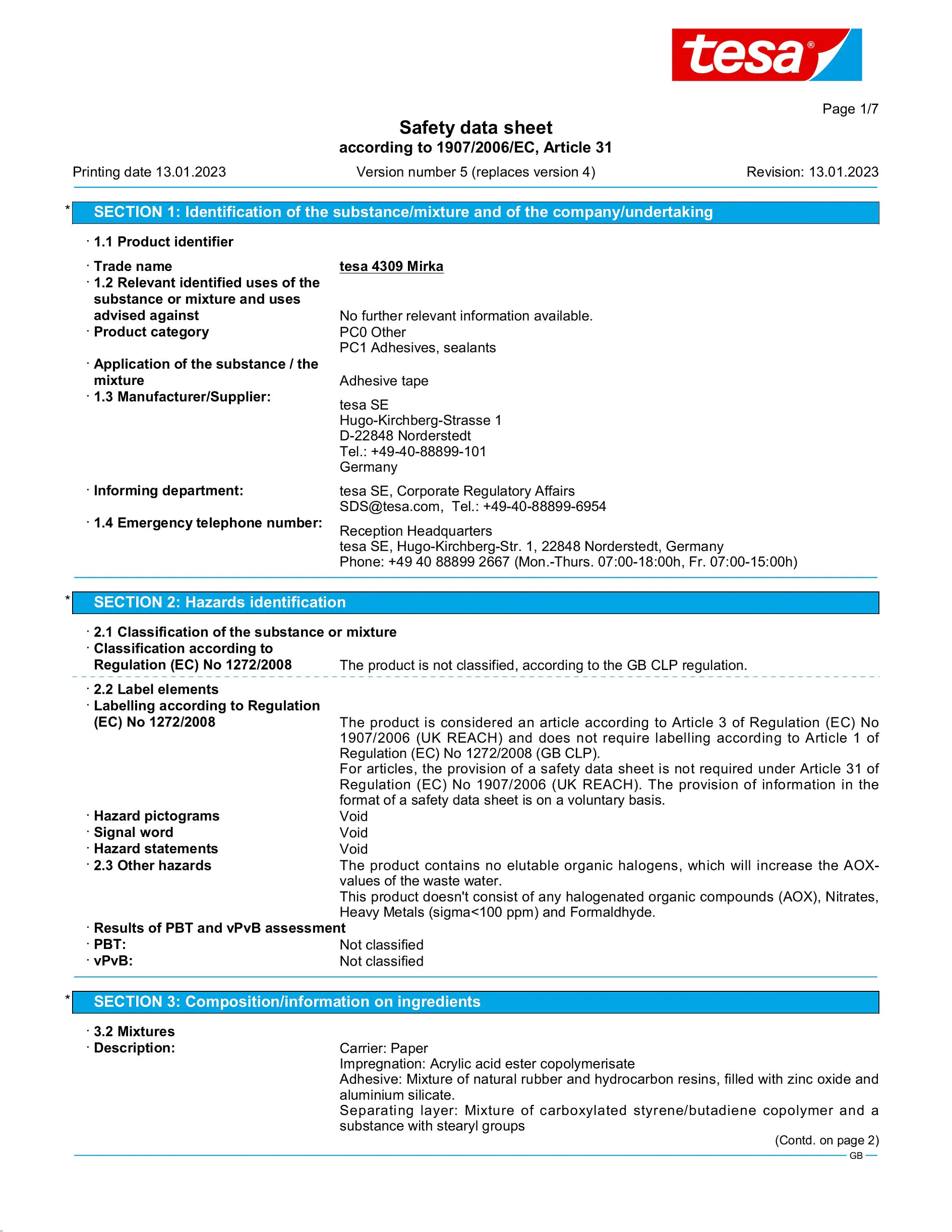 Safety data sheet_tesa® 04309_en-GB_v5