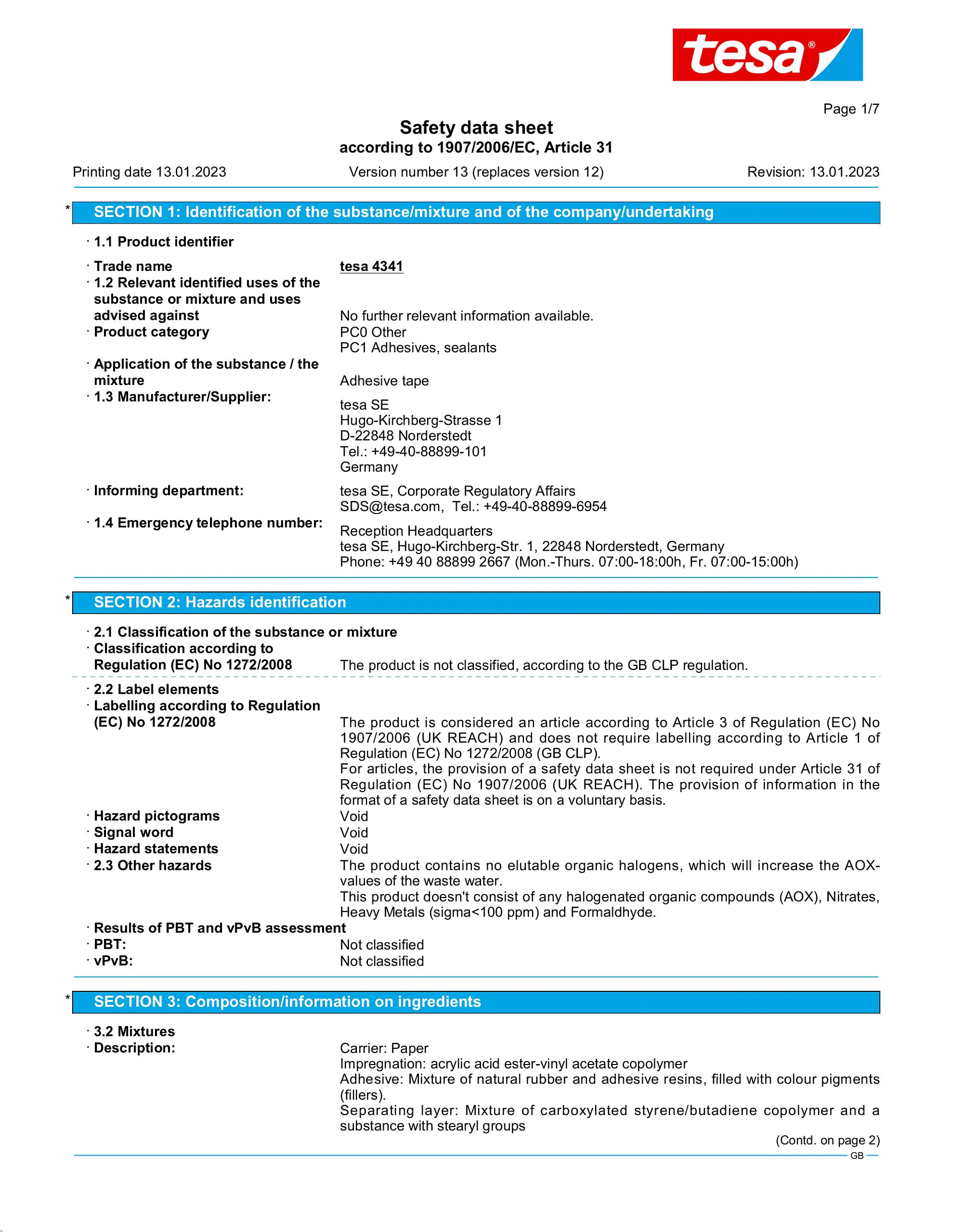 Safety data sheet_tesa® 4341_en-GB_v13