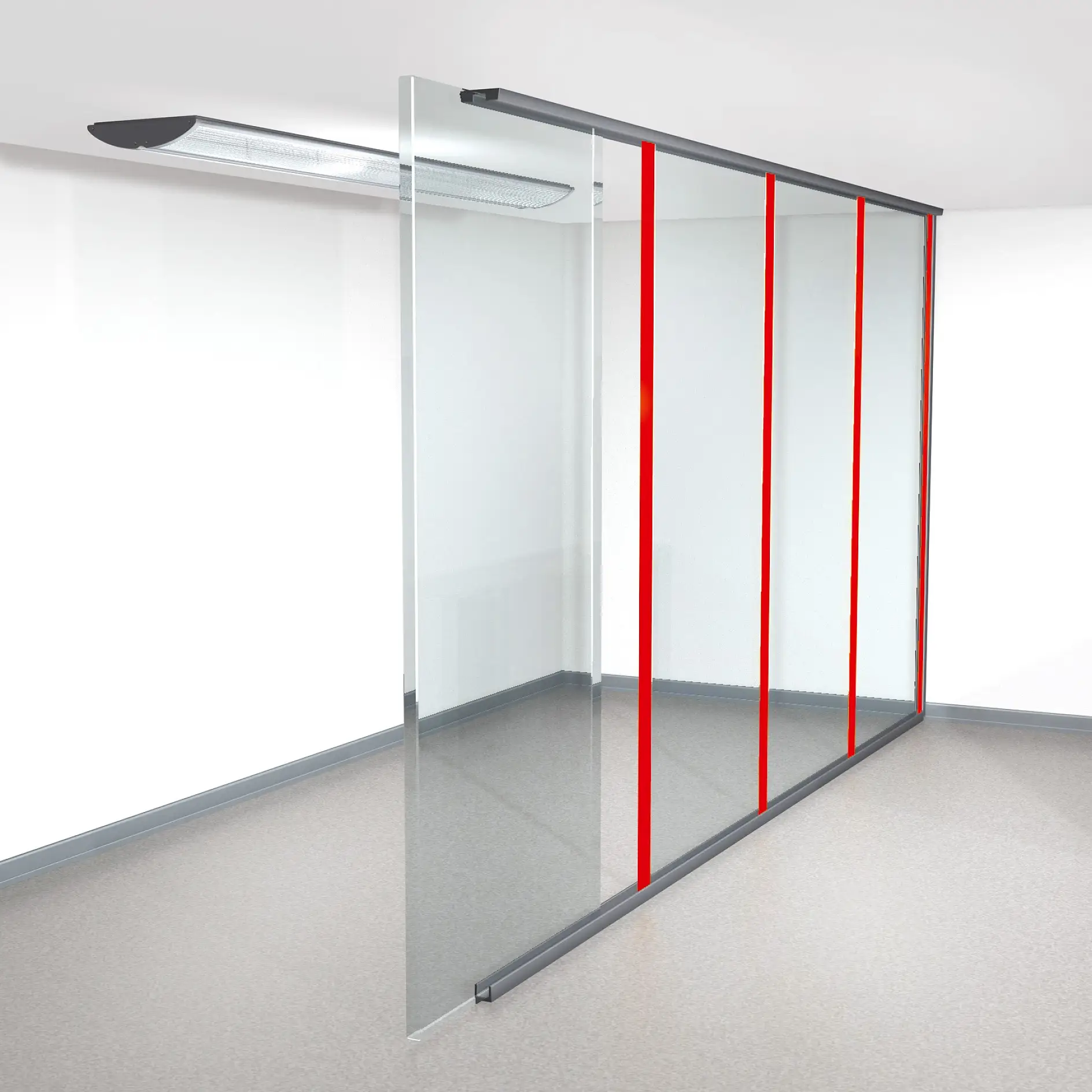 I-profiles for glass partitions