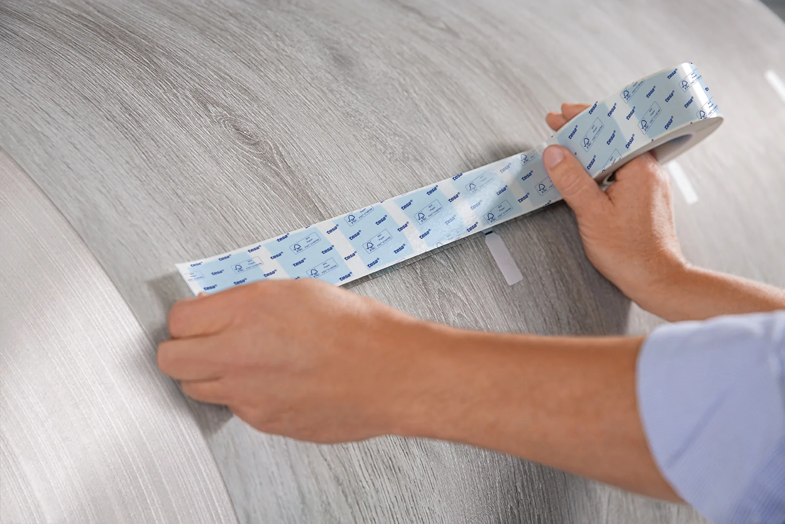 Melamine splicing: tape application