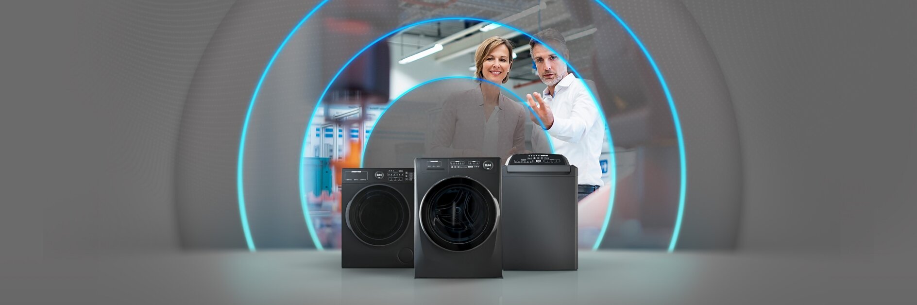 Appliances washing machine and dishwasher banner