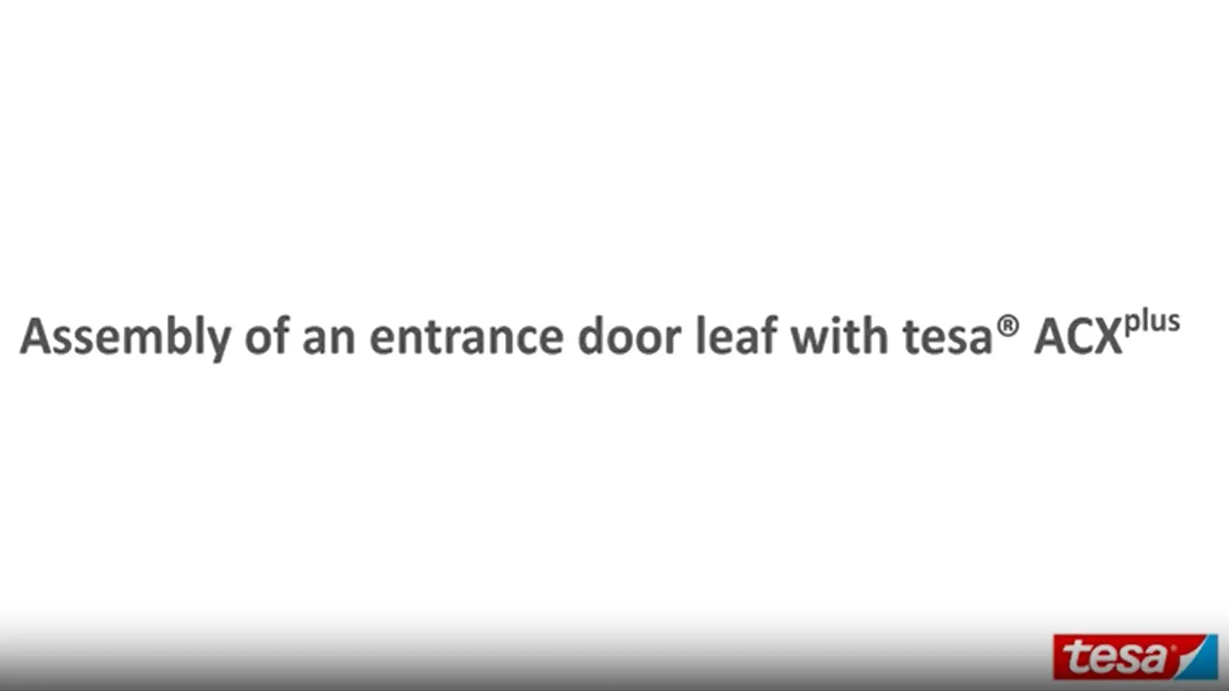 Door leaf assembly video