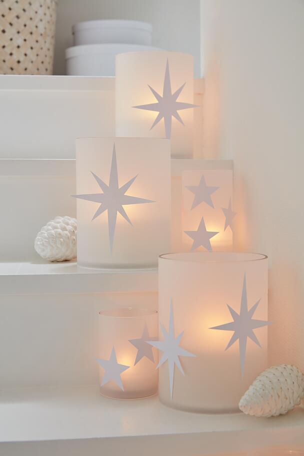 DIY Candle Holders With Stars - tesa