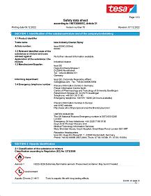 Material Safety Data Sheet (MSDS) - Fit Fruit and Vegetable Wash