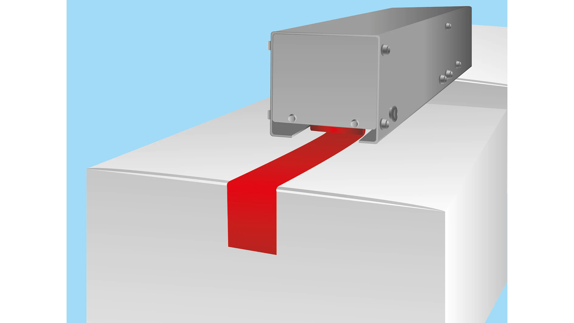 The sealing machine for the comfotable sealing of cartons.