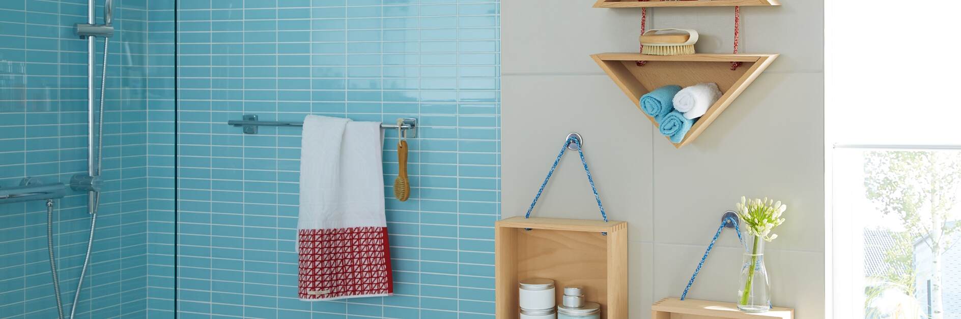 Acrylic Bathroom Shelves 1Pack Clear Shower Floating Shelf w/ Hooks No  Drilling
