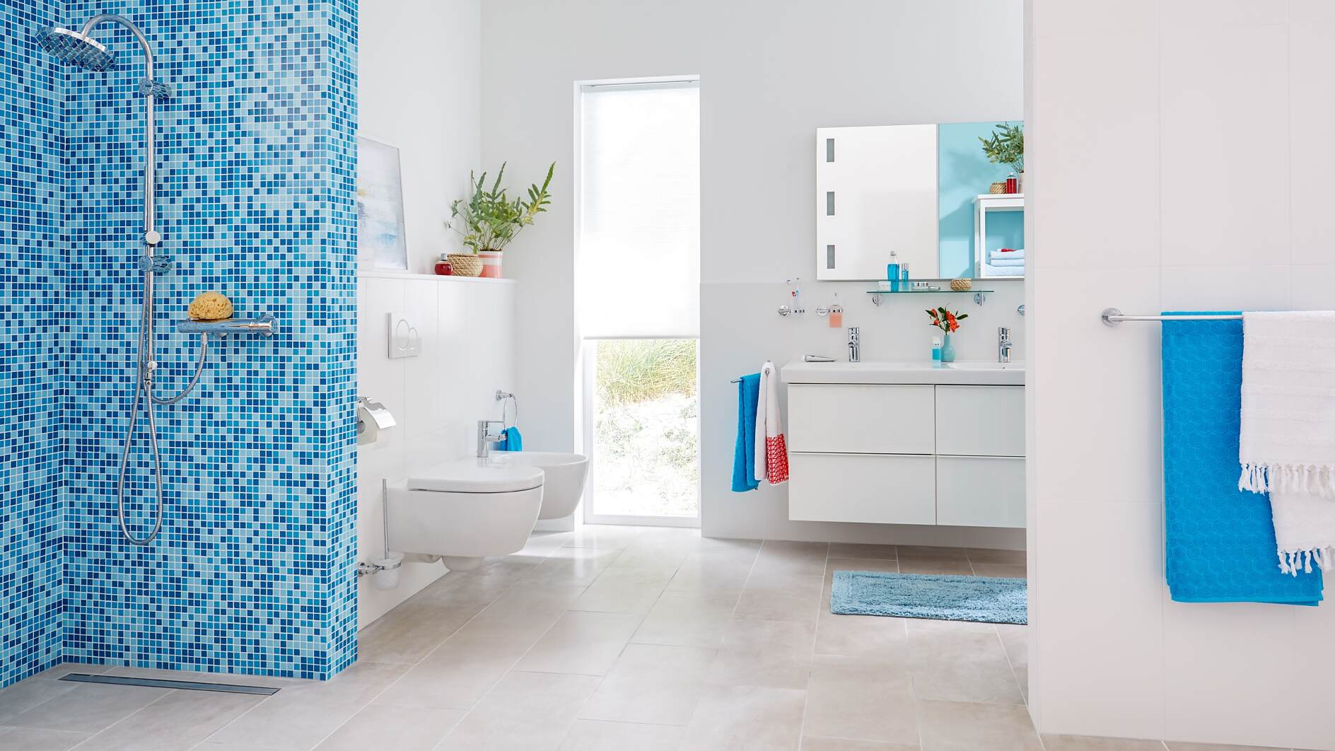 Superio Brand Decorative Plastic Bathroom Accessories Set, Lilac