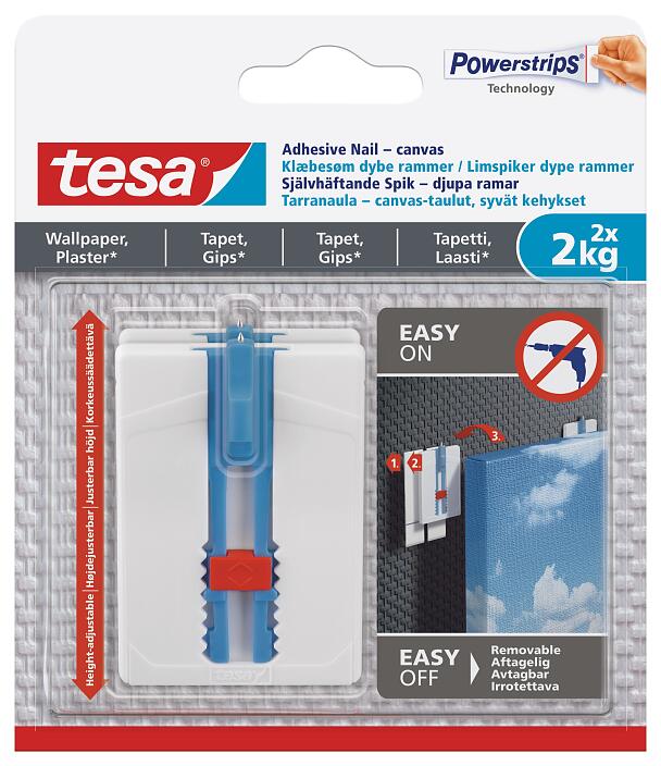 tesa® Adhesive Strips for Wallpaper & Plaster 1kg - tesa