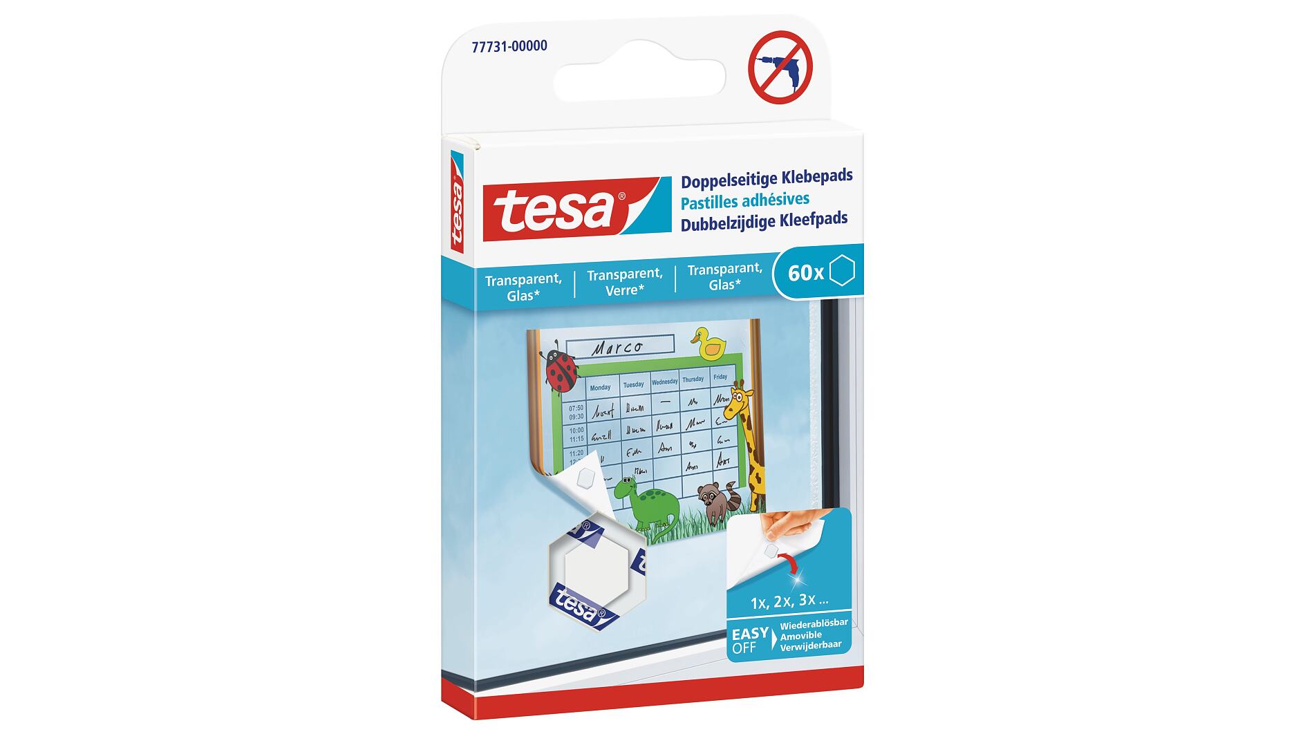 TESA PRO DOUBLE-FACE TAPE TRANSPARENT 0,2mm 25Mx19mm