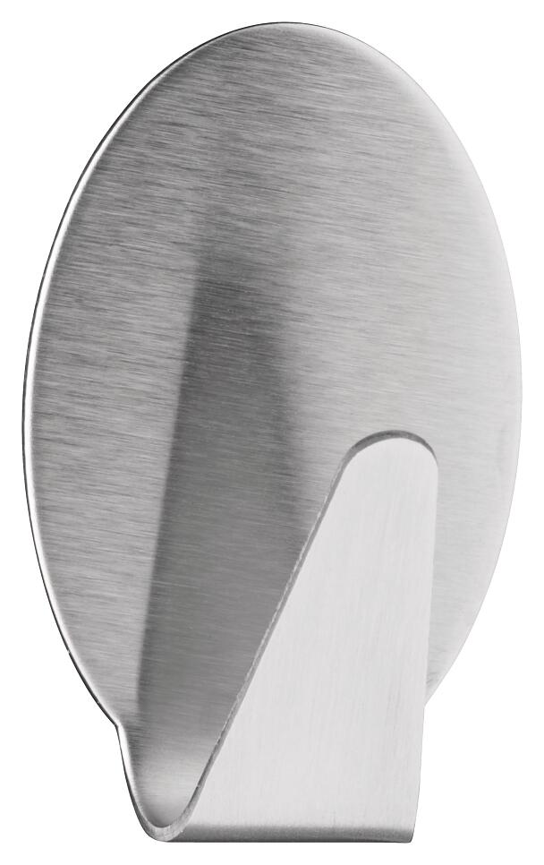 tesa Porte-gobelet Moon (ronde, métal, aspect acier inoxydable, fixation: à  coller)