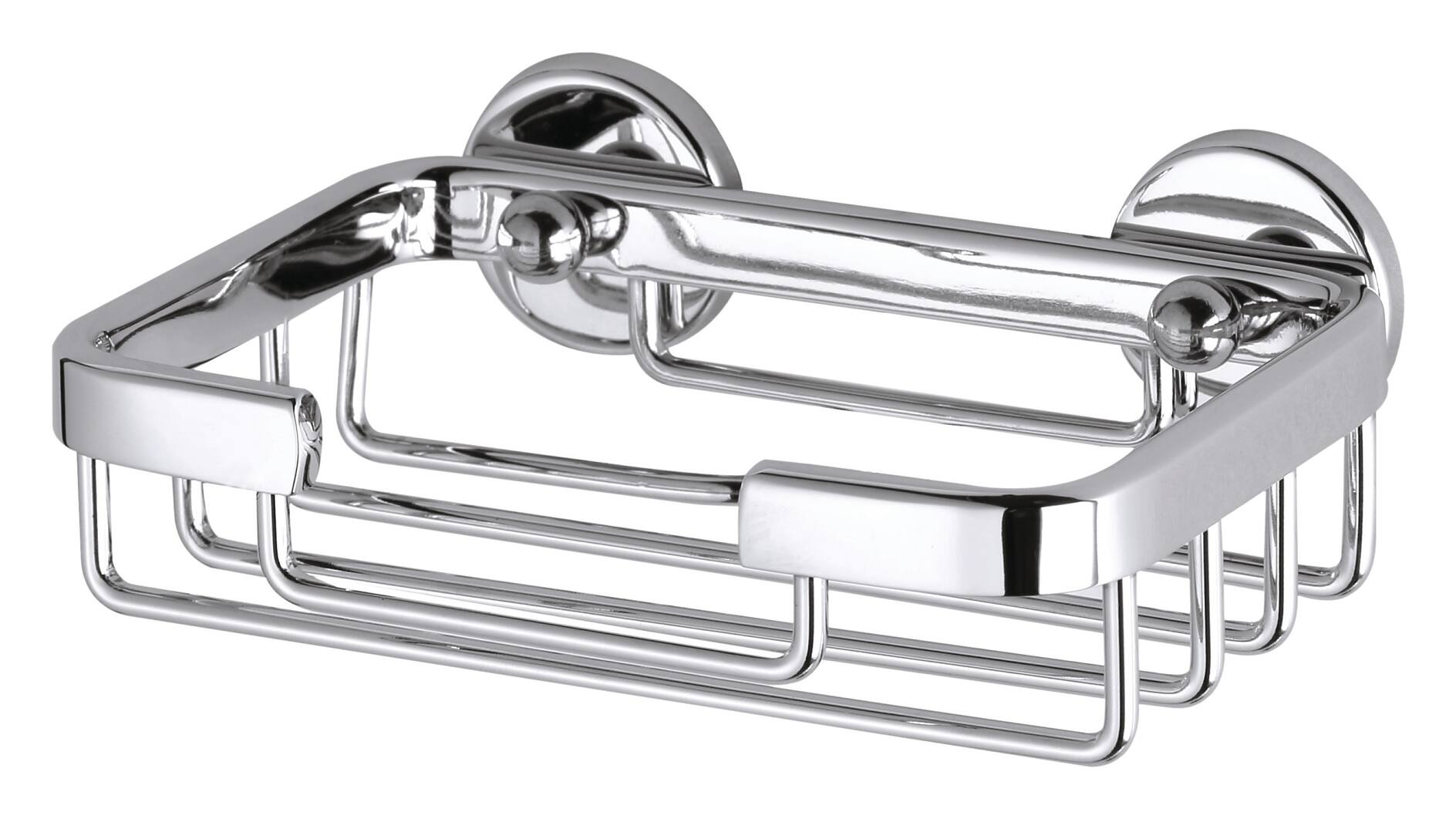 Premium solid brass, chrome shower caddy - soap dish with the nie