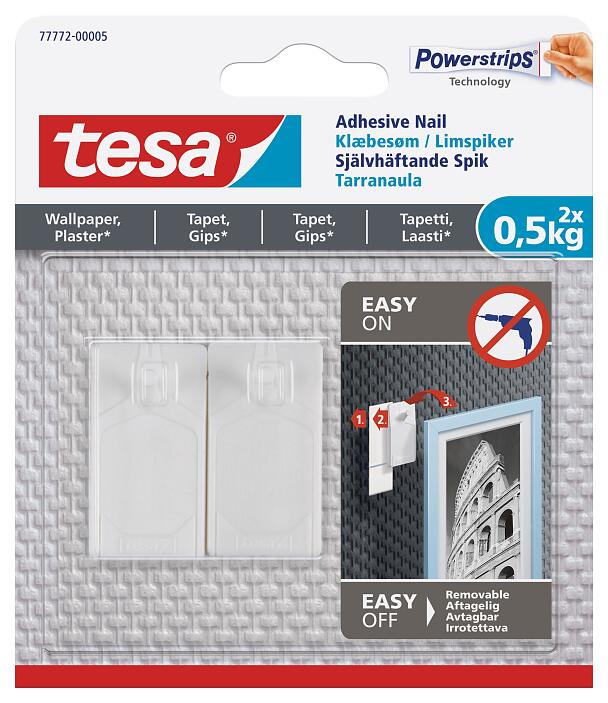 tesa® Adhesive Strips for Wallpaper & Plaster 1kg - tesa