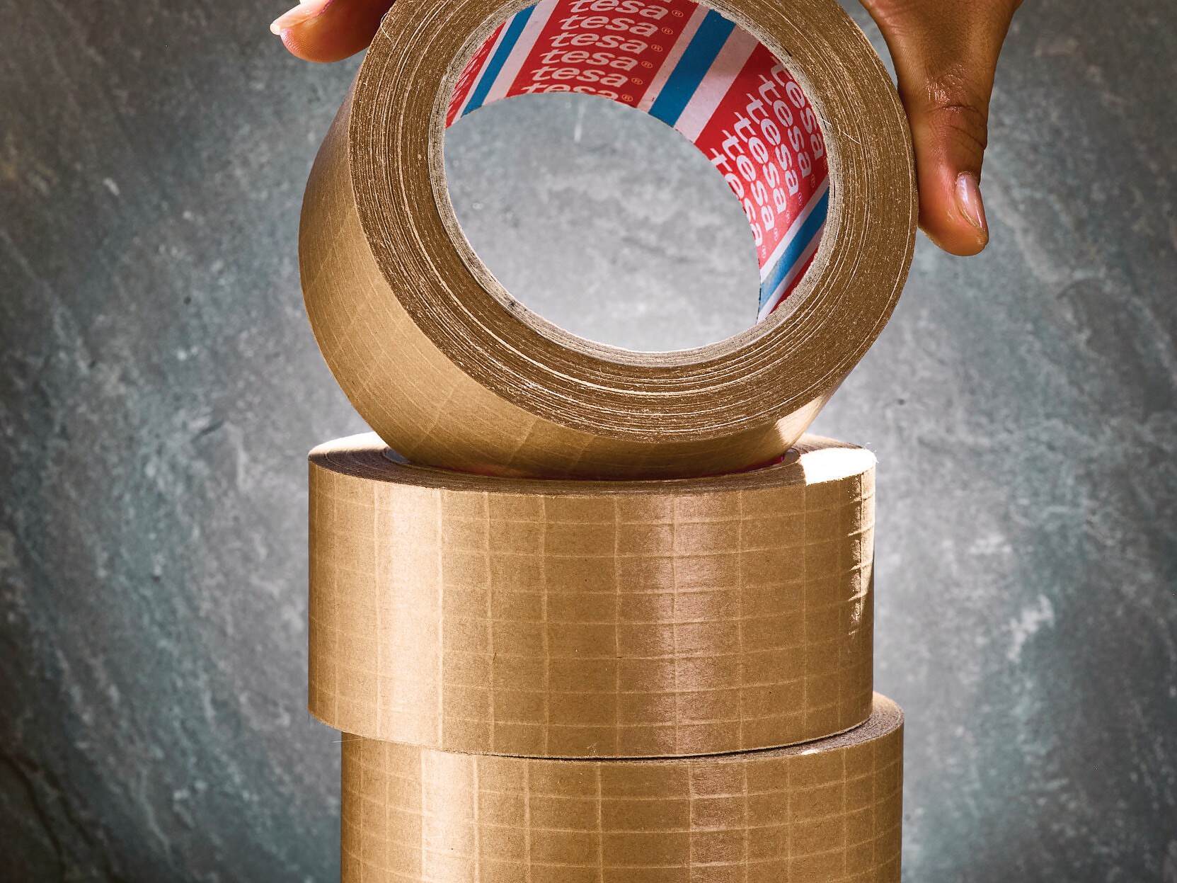 Paper Parcel Tape. Brown Tape Silicone Free Paper. Brown Paper