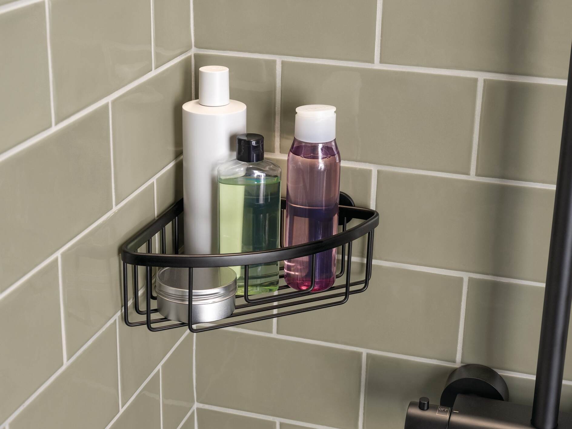 Antique Multiple Level Corner Shelf For Bathroom Shampoo Holder Basket For  Wall