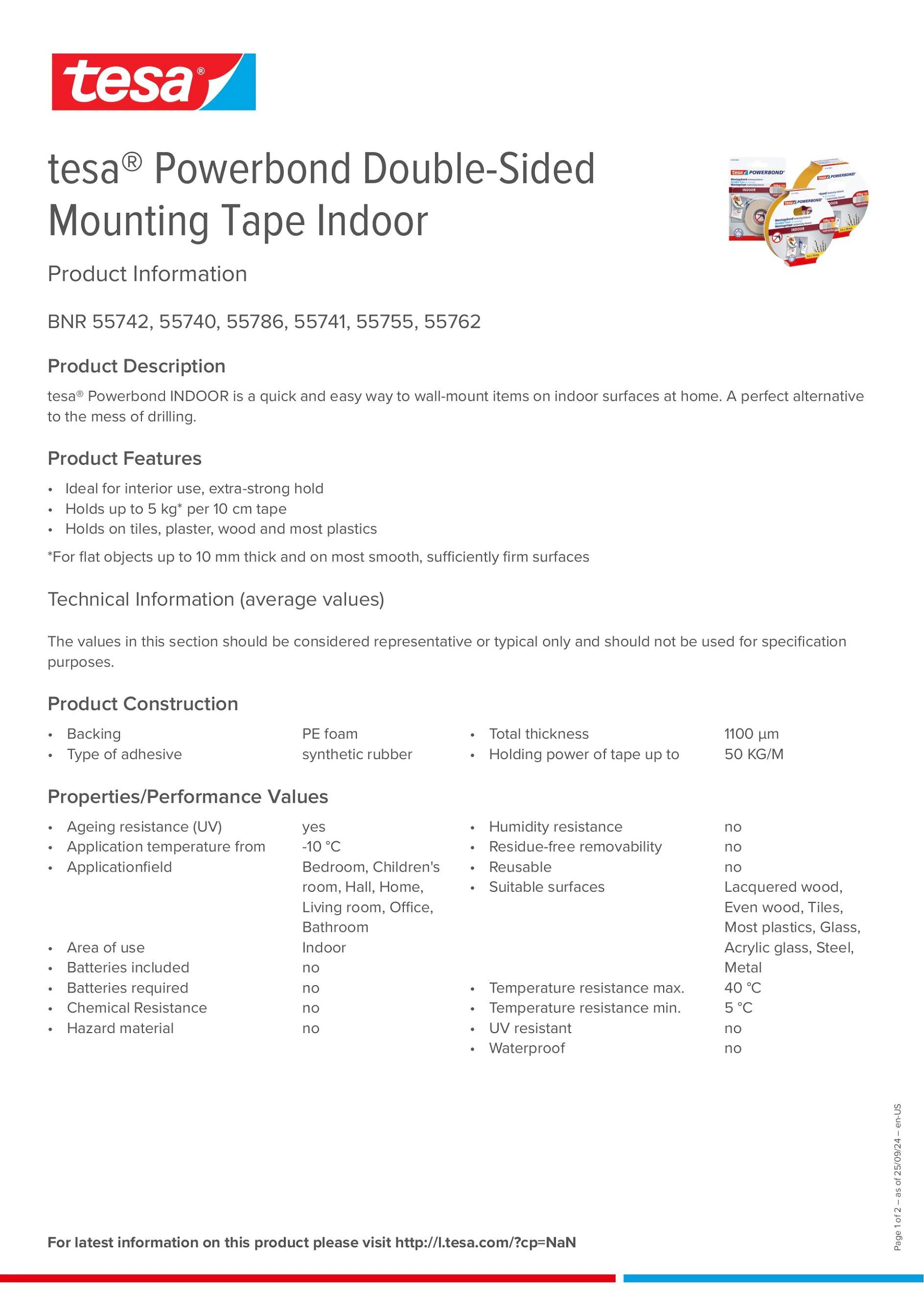 Product information_tesa® Powerbond 55740_en