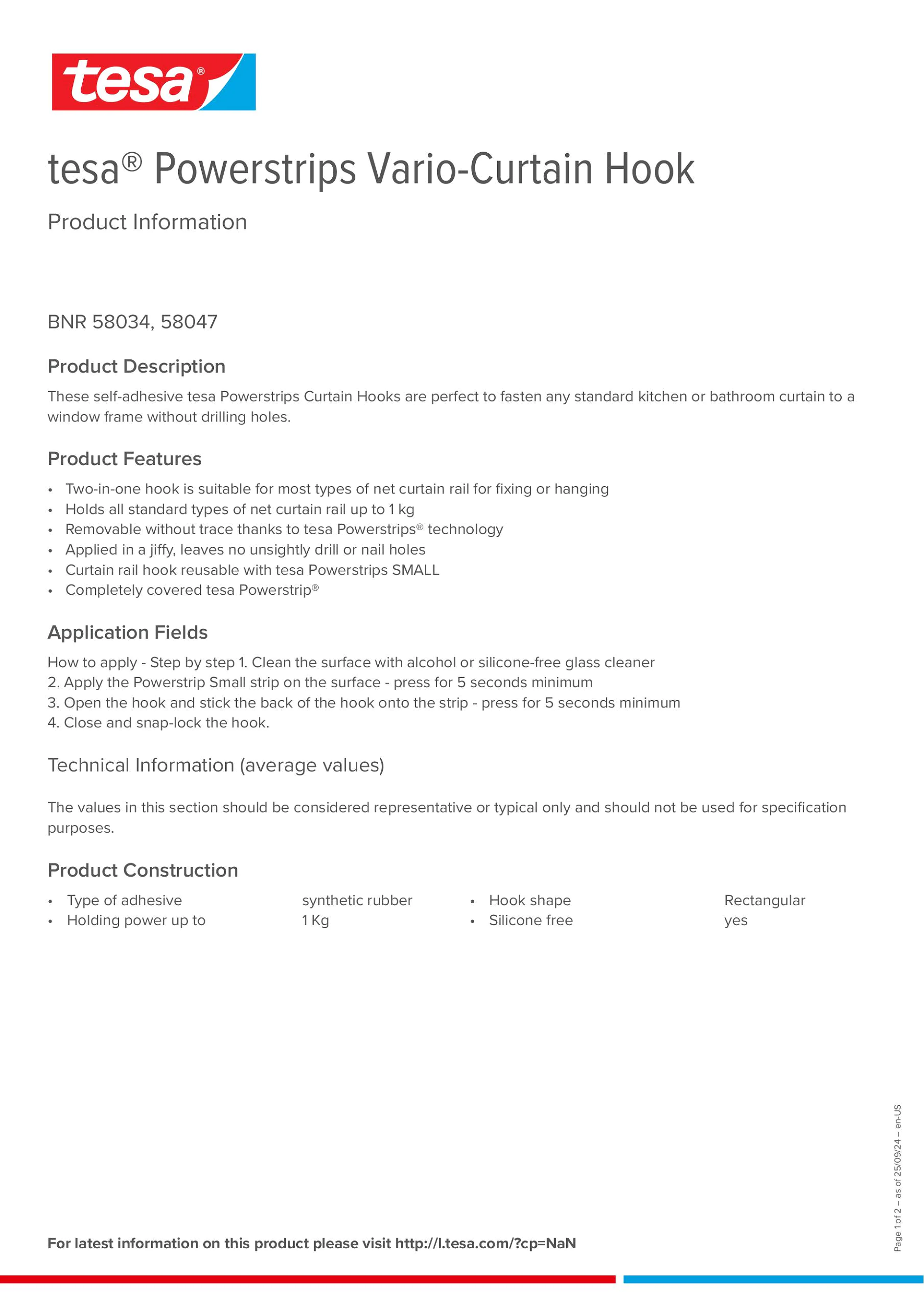 Product information_tesa® Powerstrips 58034_en