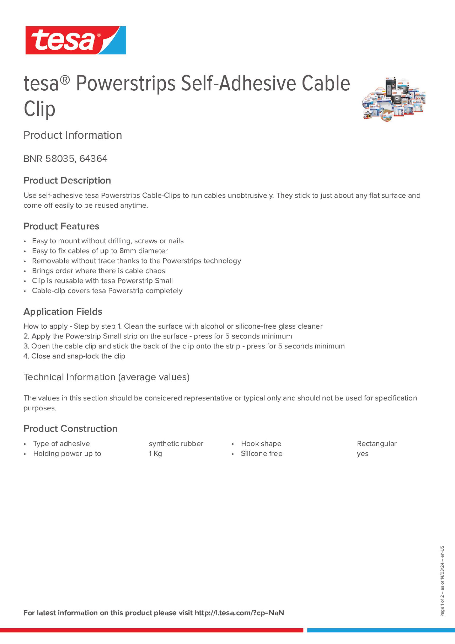 Locking Self-Adhesive Cable Clips