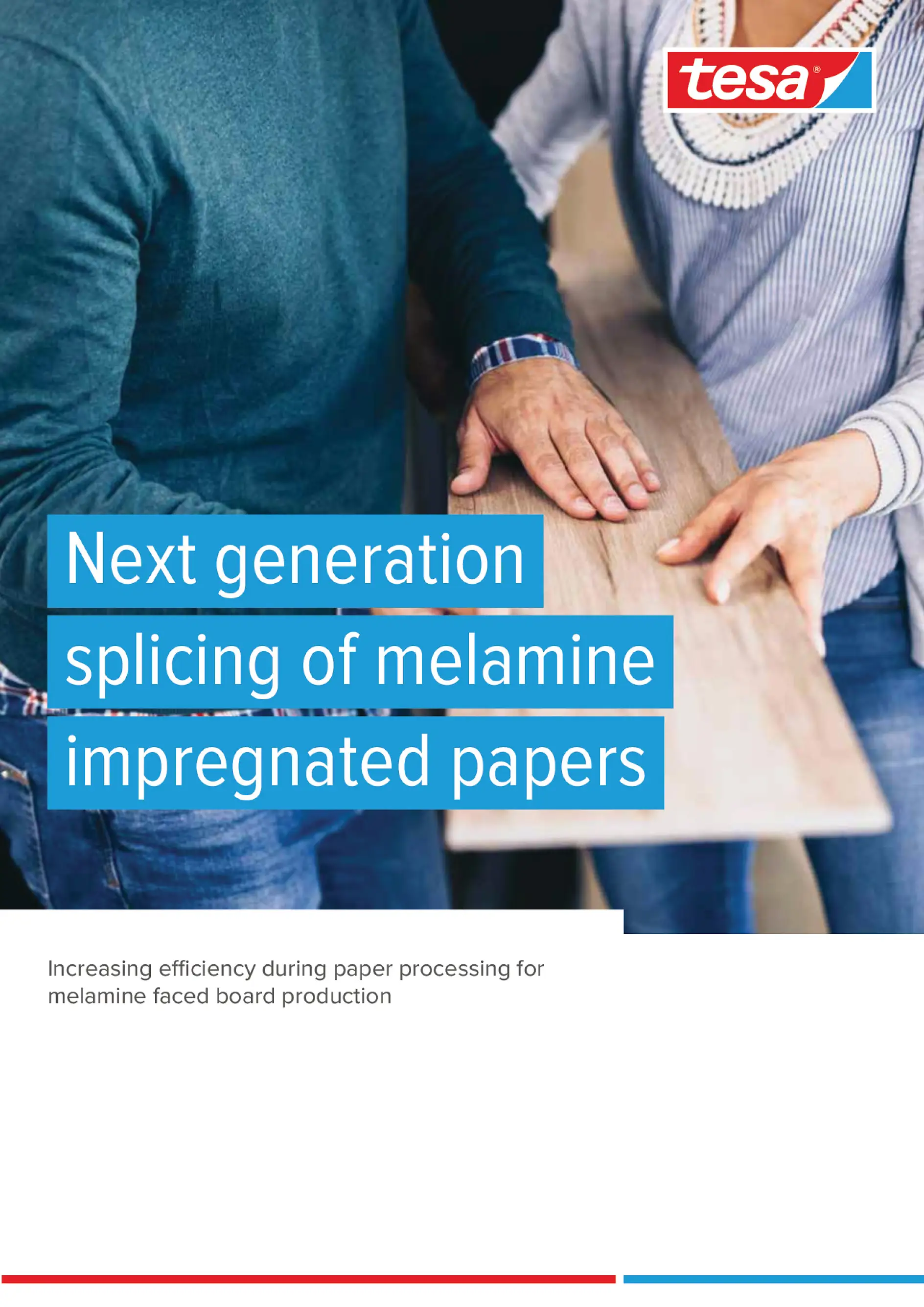 Splicing of melamine impregnated papers