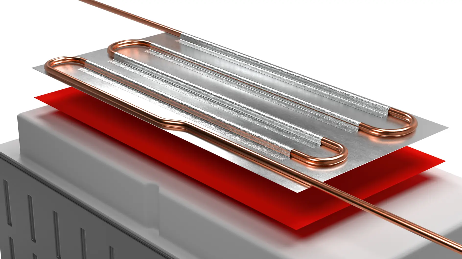 Appliances evaporator mounting illustration