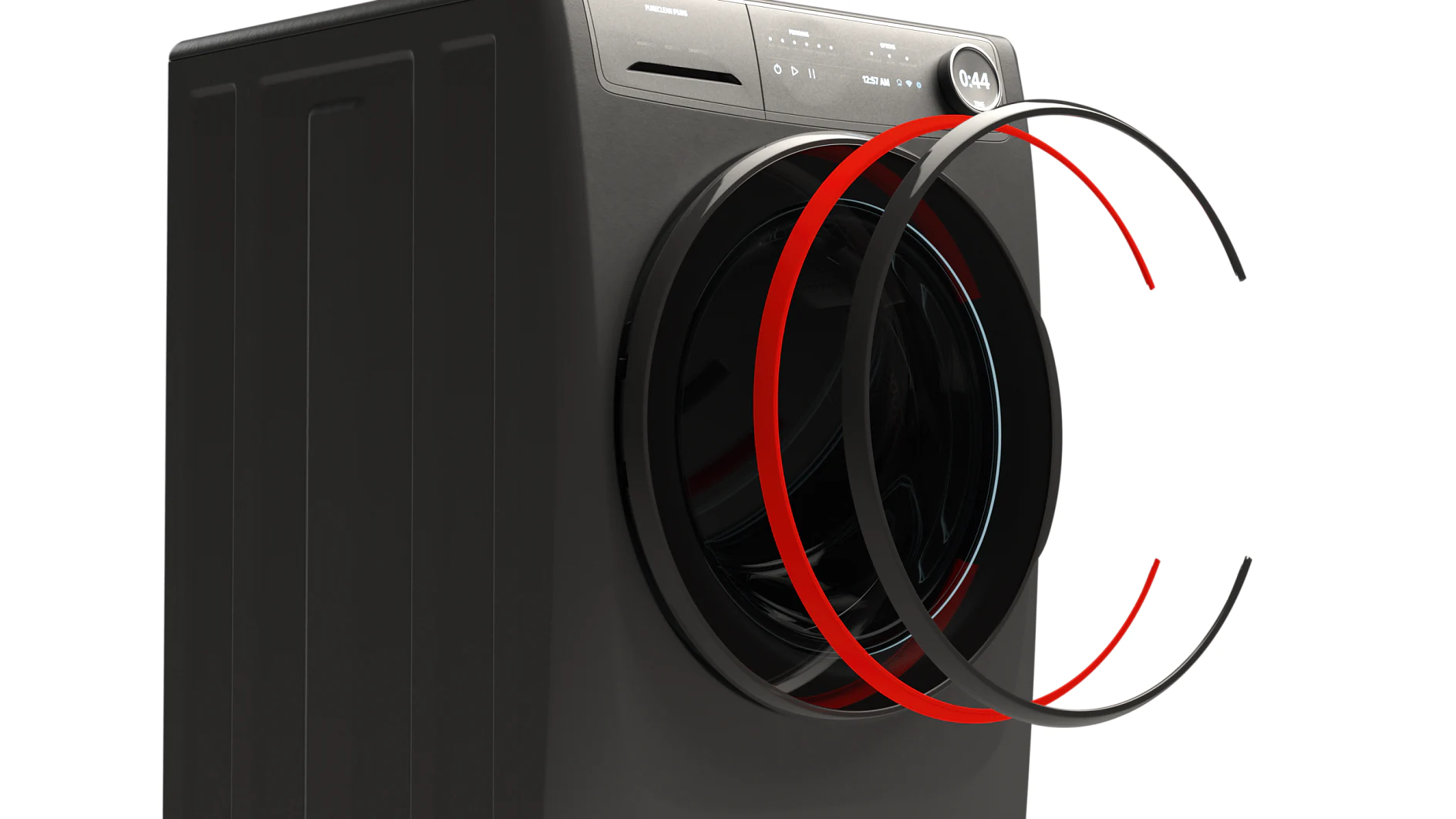 Appliances washing machine decorative trim mounting illustration