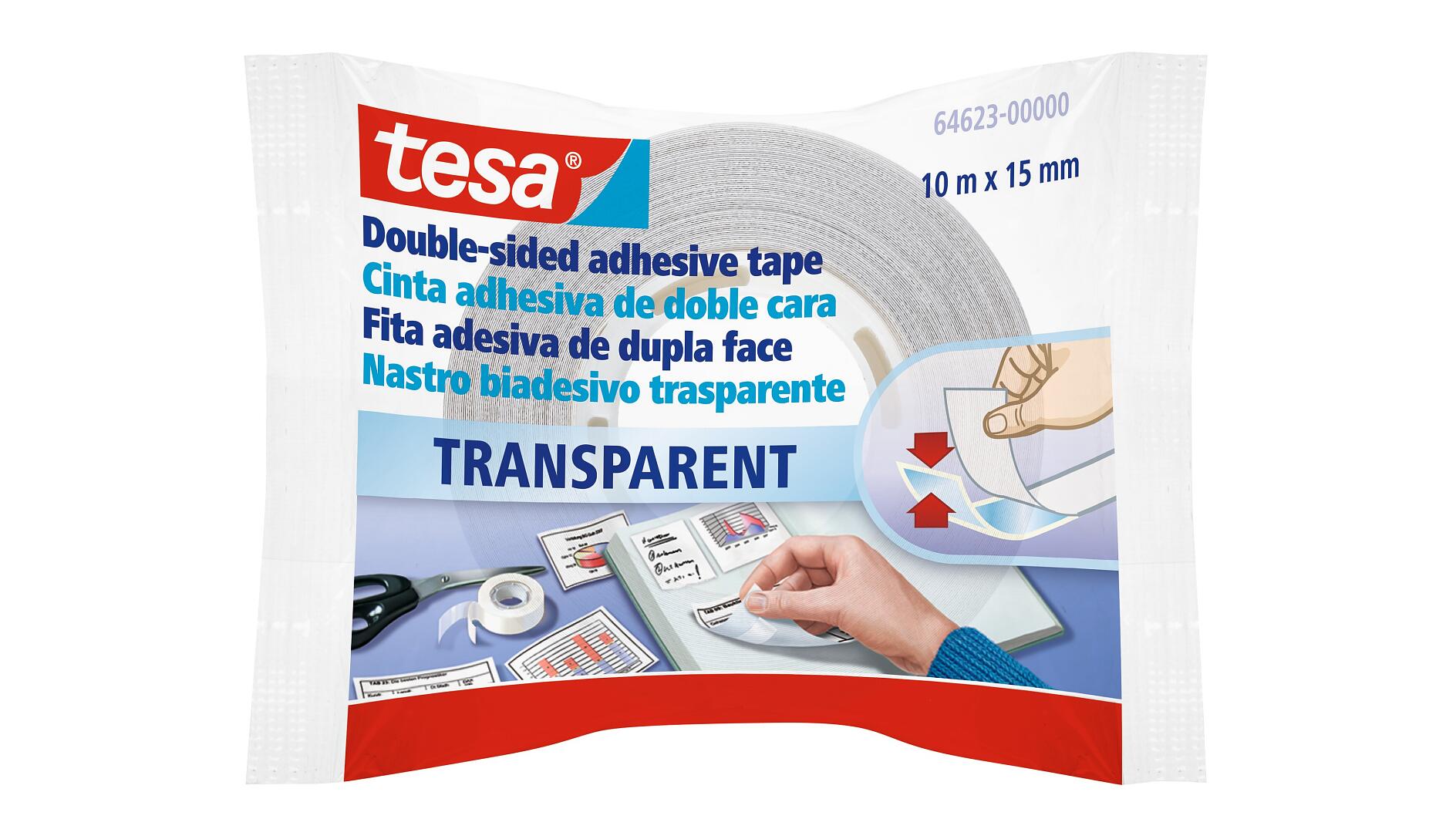 TESA Cinta adhesiva Doble cara 50 mmx5 m Cinta montaje 56170-00007-11, (6  u.) - Maosa Oficinas, S.L.
