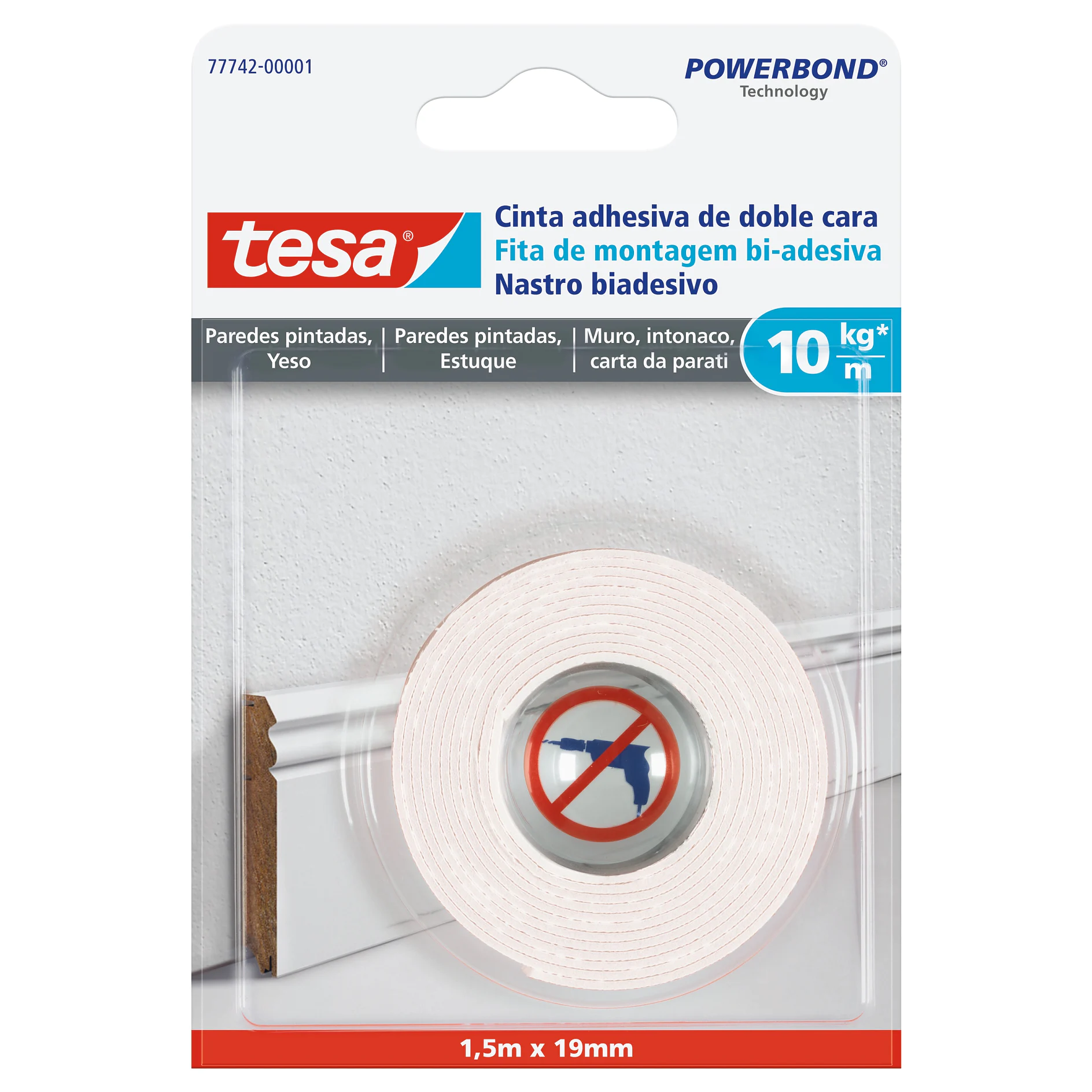 [en-en] tesa Smart Mounting System MOUNTING TAPE 1,5X19 WALLPAPER BLIST